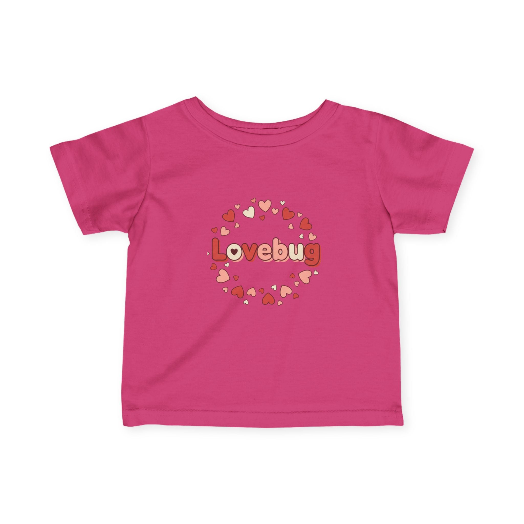 Hearts Baby Apparel Lovebug Infant Tee — Hearts Baby Shirt dark pink