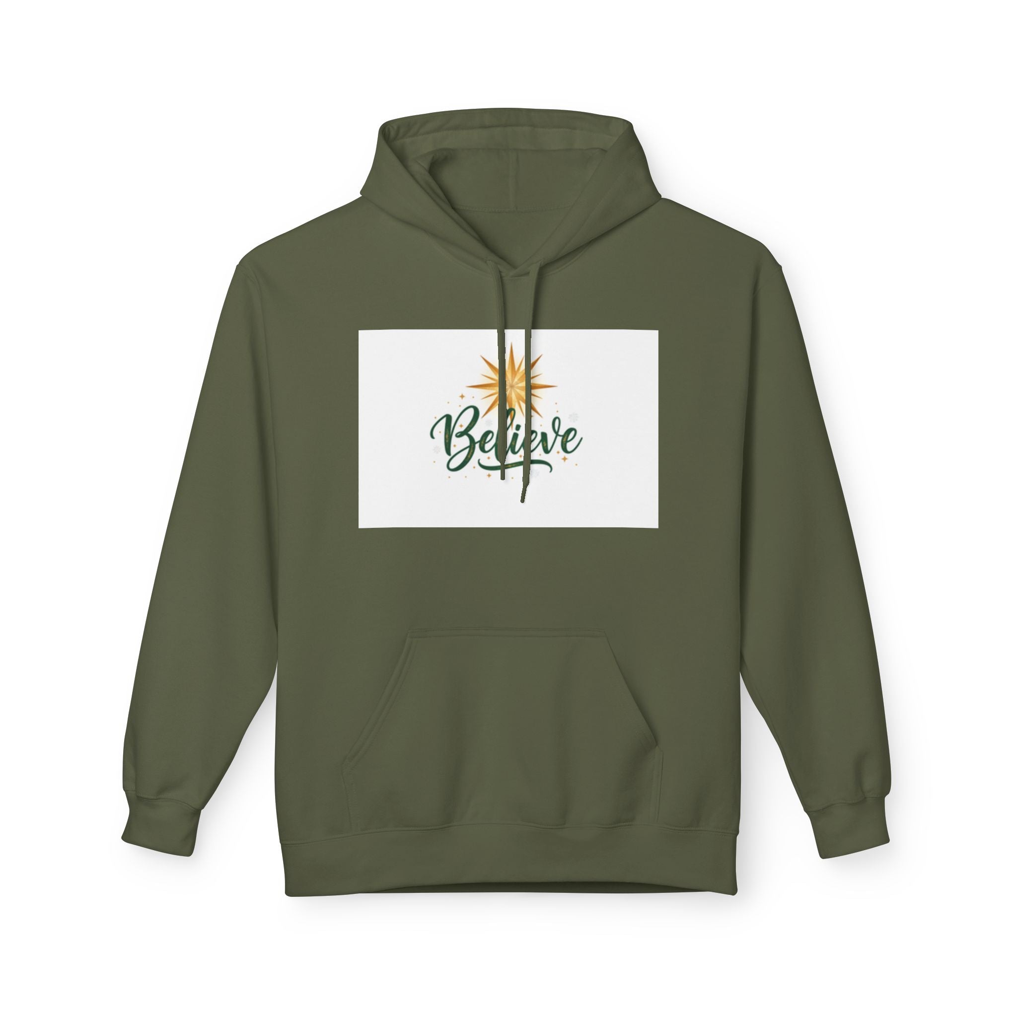 christian sweatshirt Believe Holiday Hoodie brown