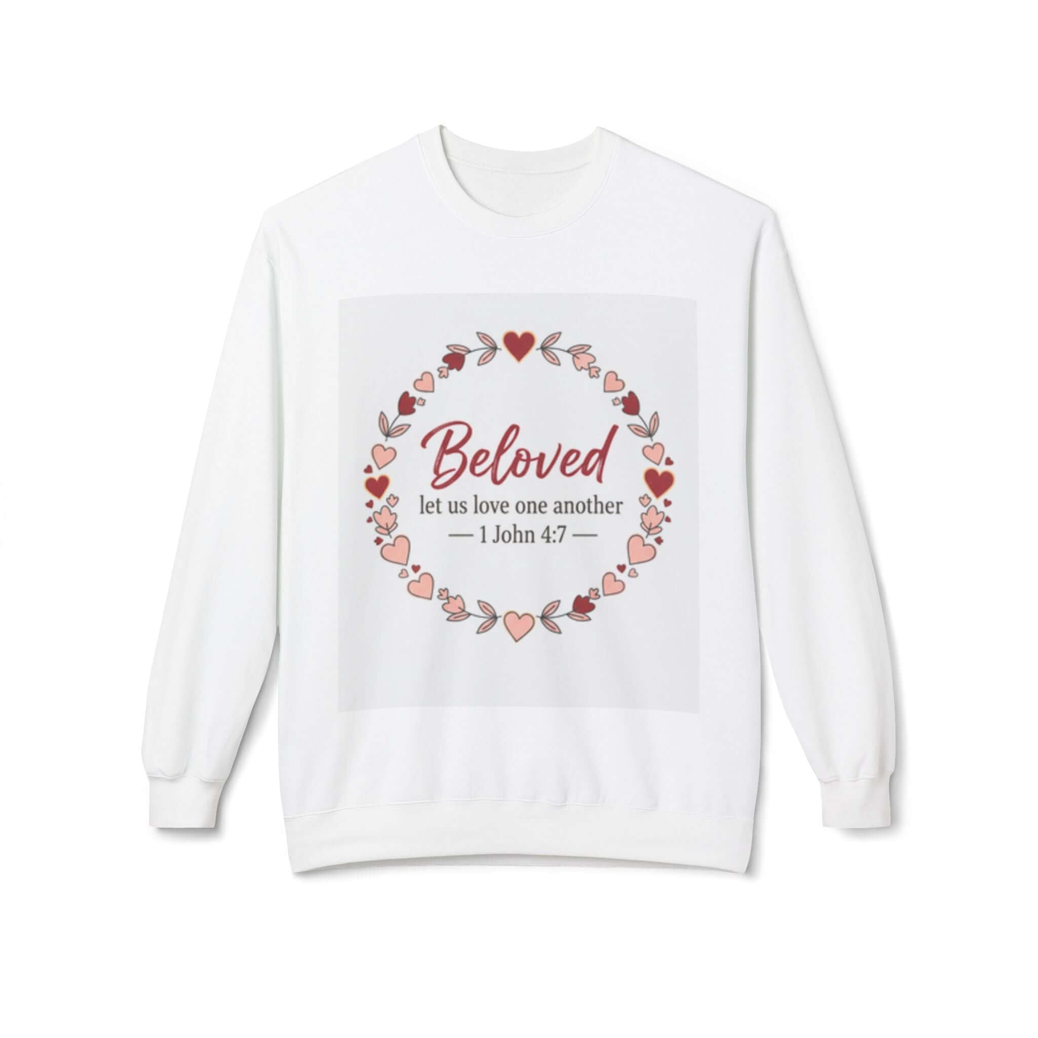christian sweatshirt Love One Another Sweatshirt white Christian Crewneck