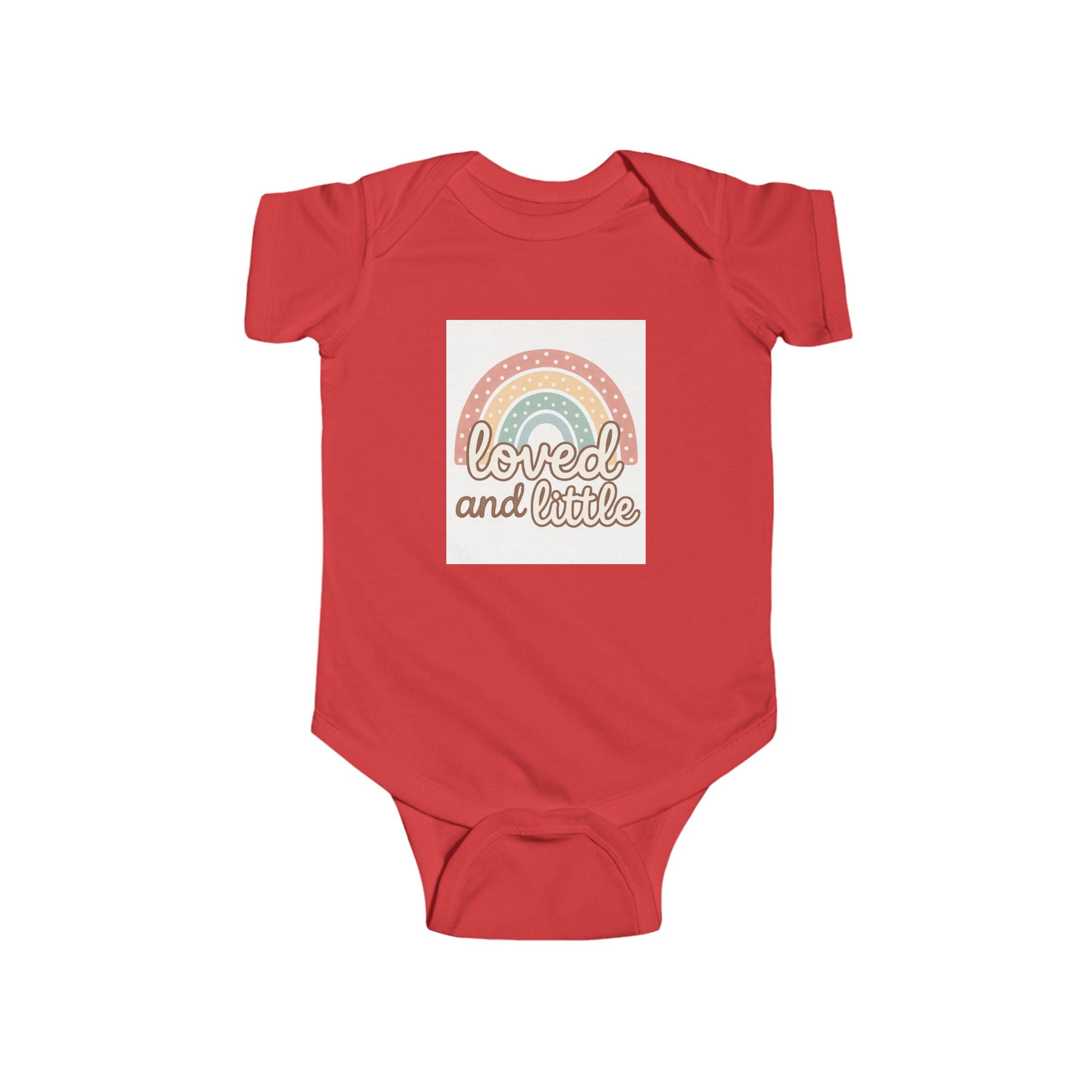 Rainbow Loved and Little Baby Bodysuit, Cute Infant Onesie, Baby Shower Outfit