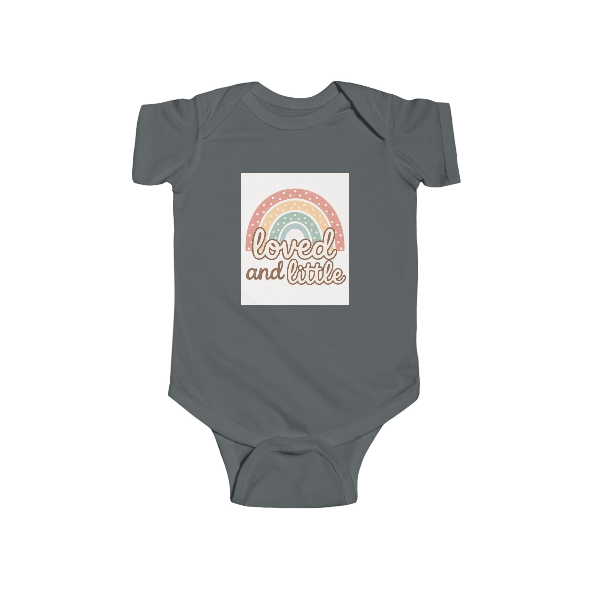 Rainbow Loved and Little Baby Bodysuit, Cute Infant Onesie, Baby Shower Outfit