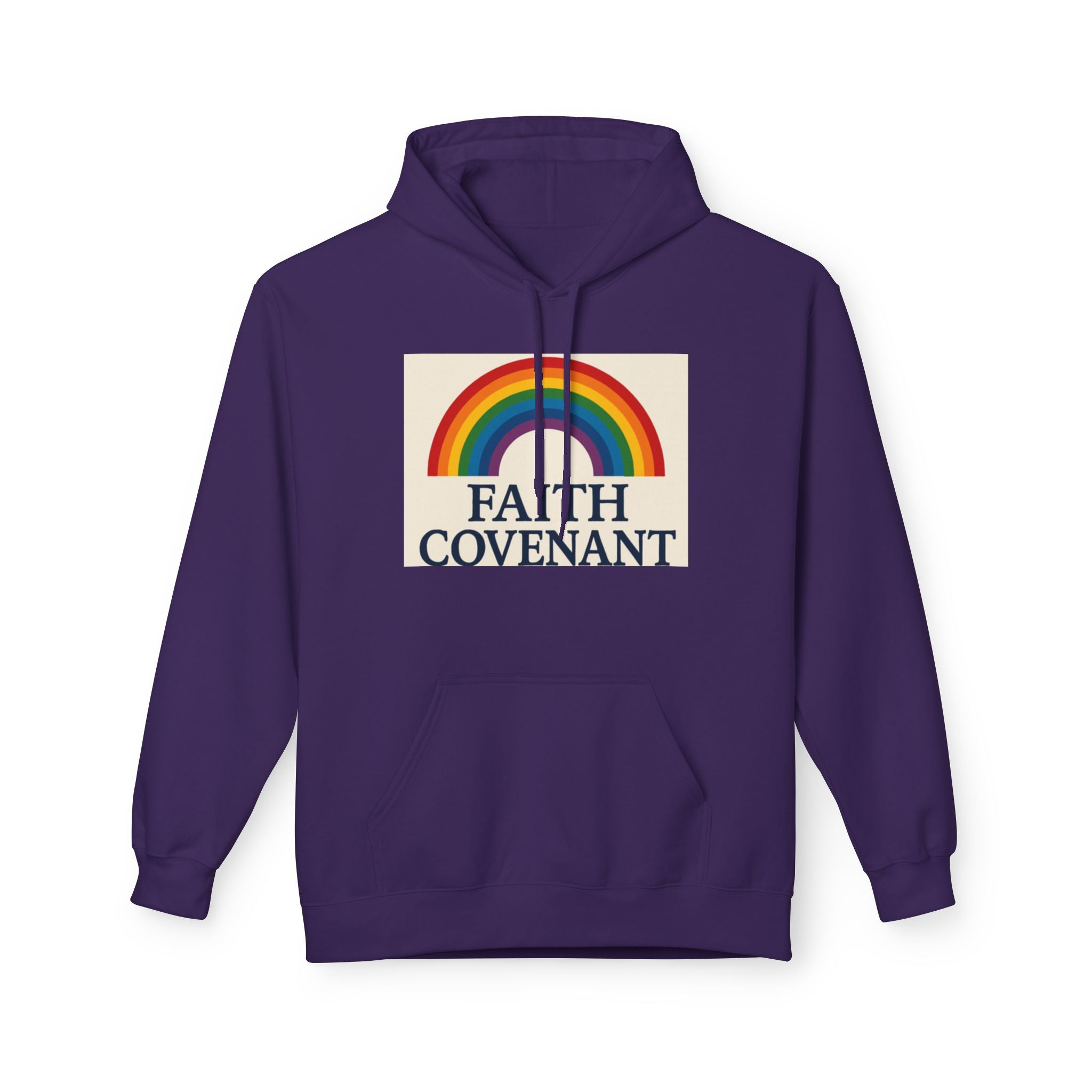 Faith Covenant Hoodie Rainbow Hoodie Christian Clothing purple