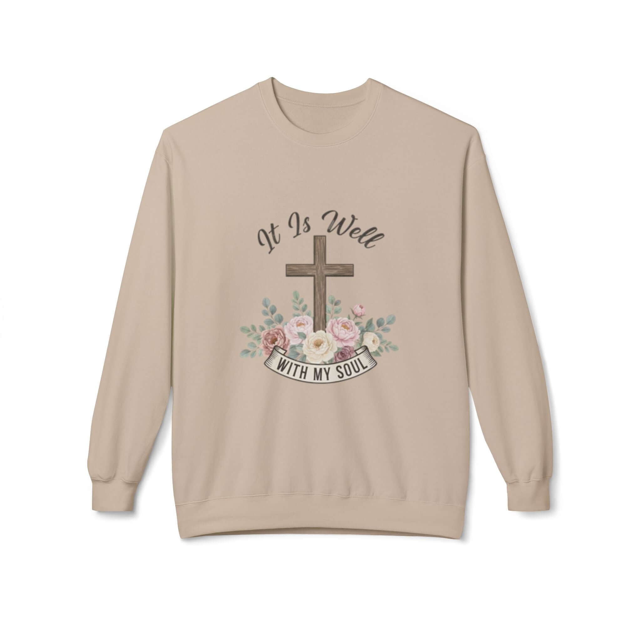christian sweatshirt brown Easter Christian Crewneck