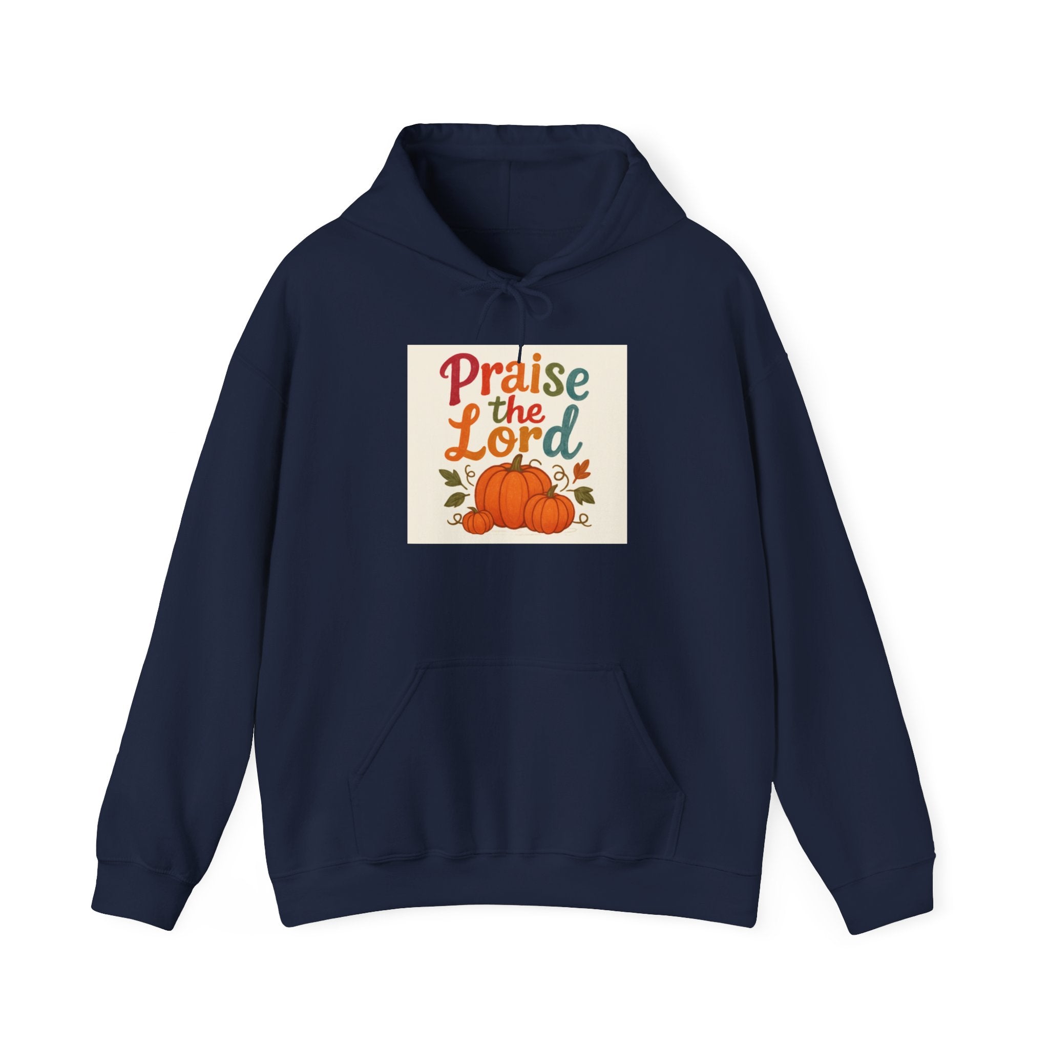 Praise the Lord Hoodie, Pumpkin Design, Fall hoodie Printify