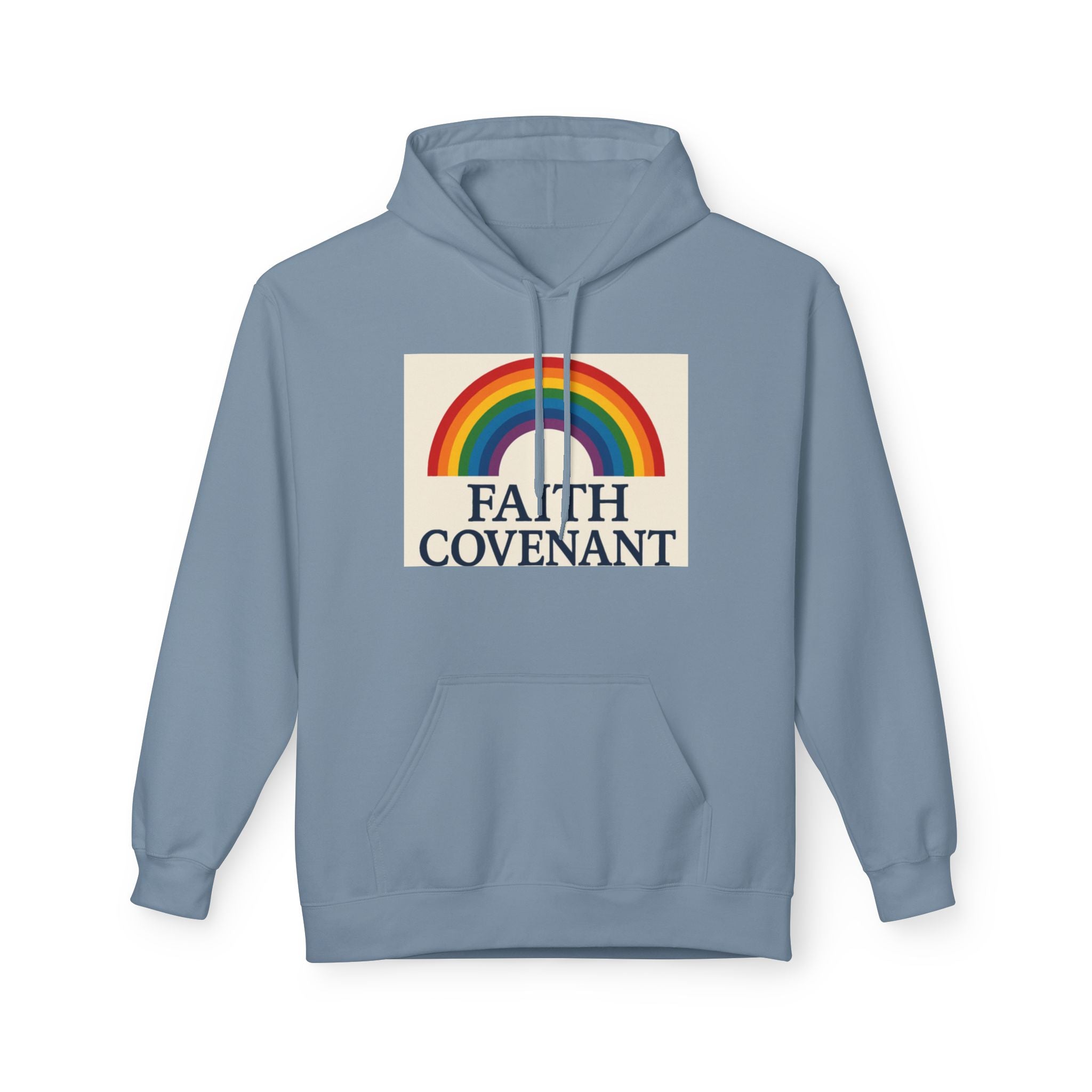 Faith Covenant Hoodie Rainbow Hoodie Christian Clothing silver