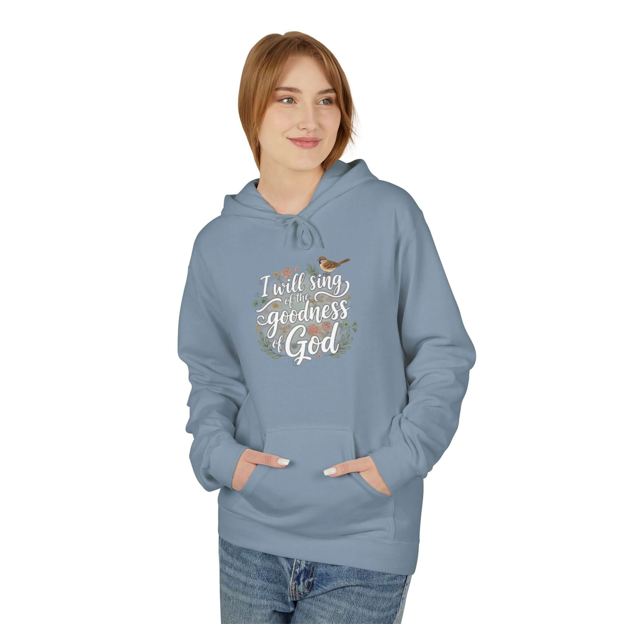 Infant apparel God gray Hoodie Faith-Inspired Midweight Fleece Hoodie