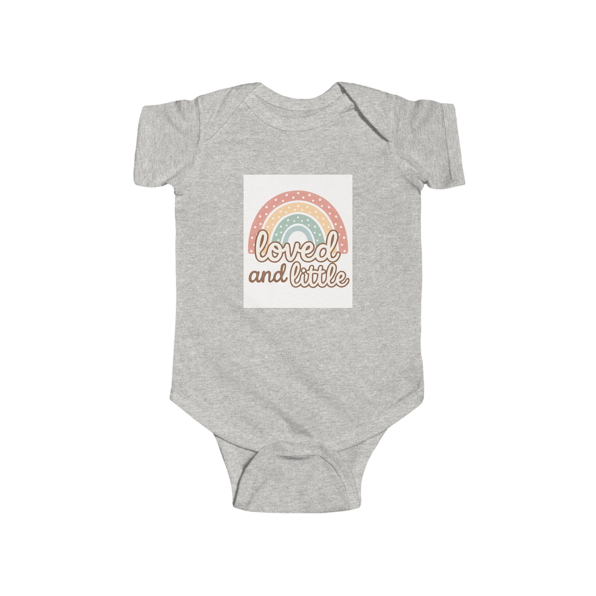Rainbow Loved and Little Baby Bodysuit, Cute Infant Onesie, Baby Shower Outfit