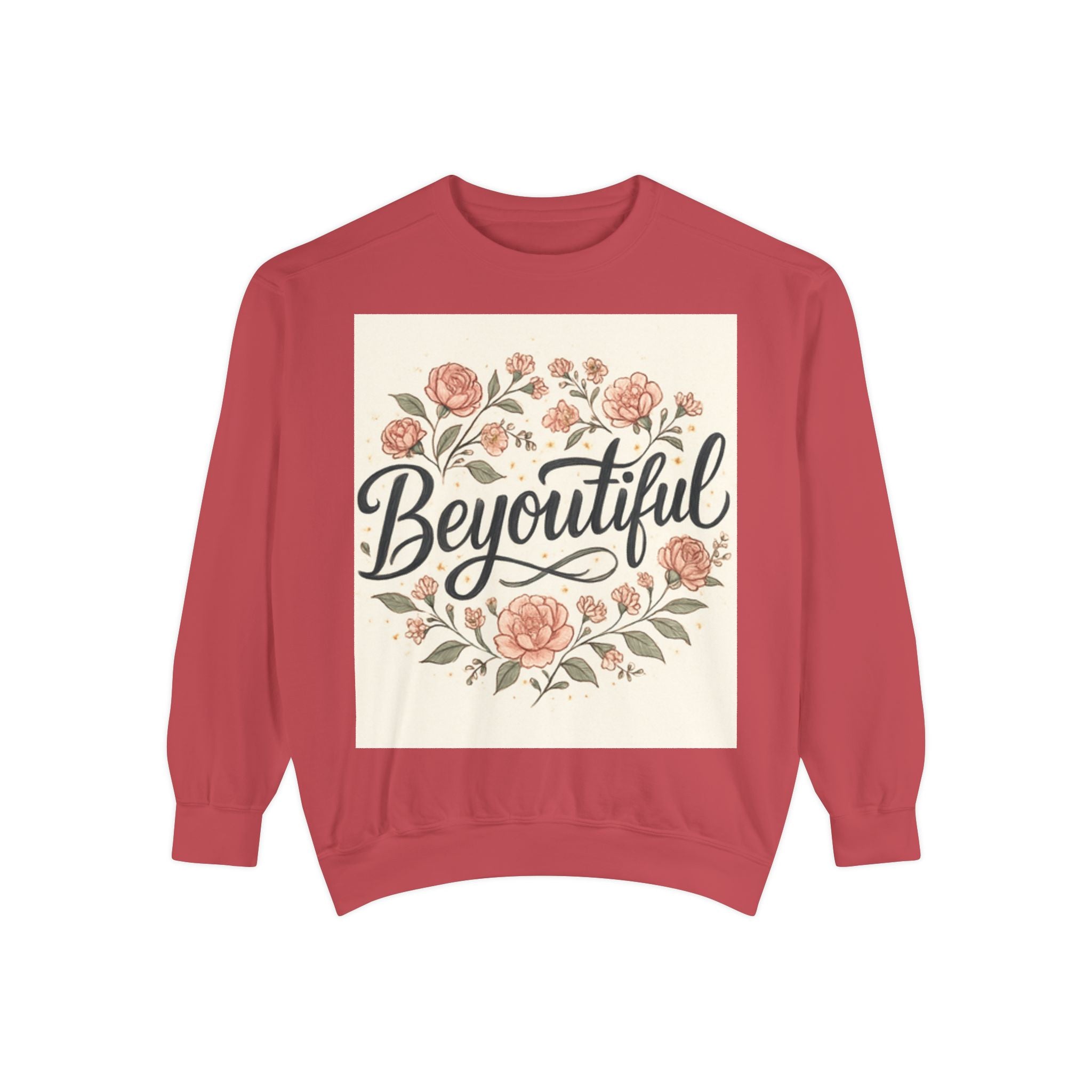 christian sweatshirt Beyoutiful Floral Sweatshirt, Cozy Sweatshirt red