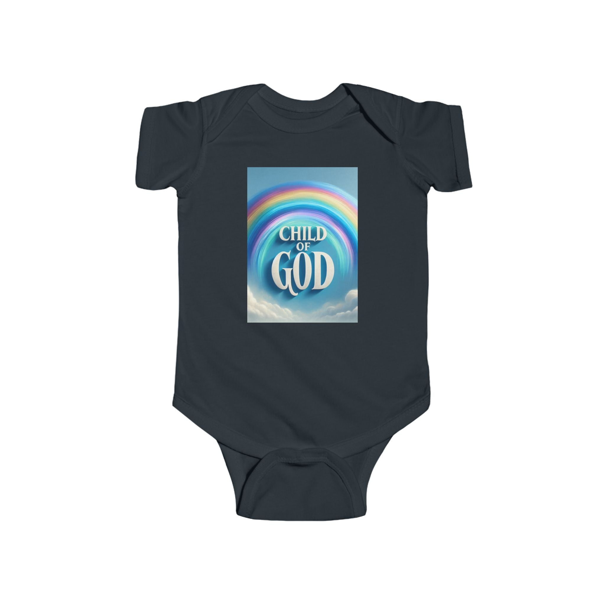 Rainbow Child of God Infant Bodysuit, Cute Baby Outfit, Christian Baby Wear