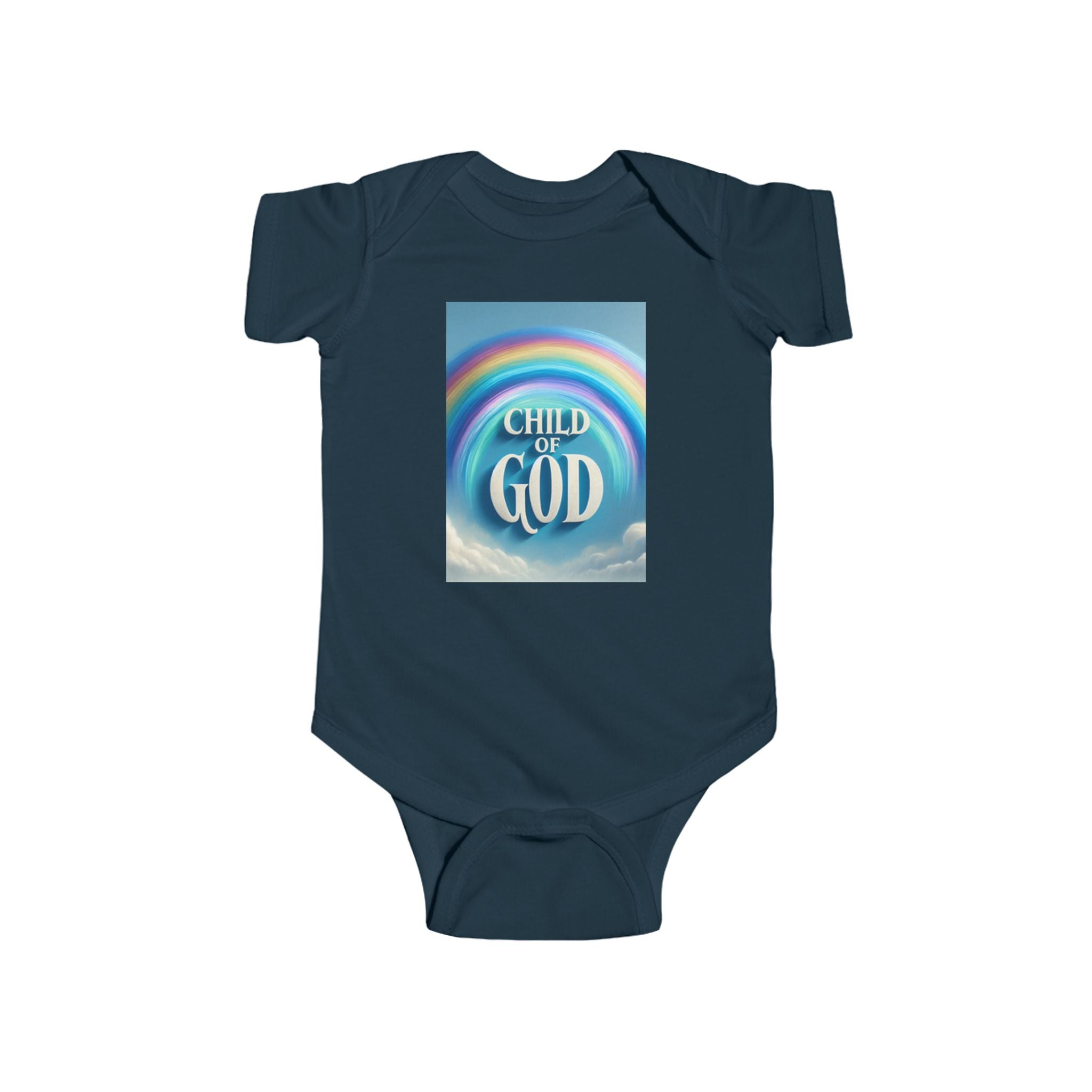 Rainbow Child of God Infant Bodysuit, Cute Baby Outfit, Christian Baby Wear