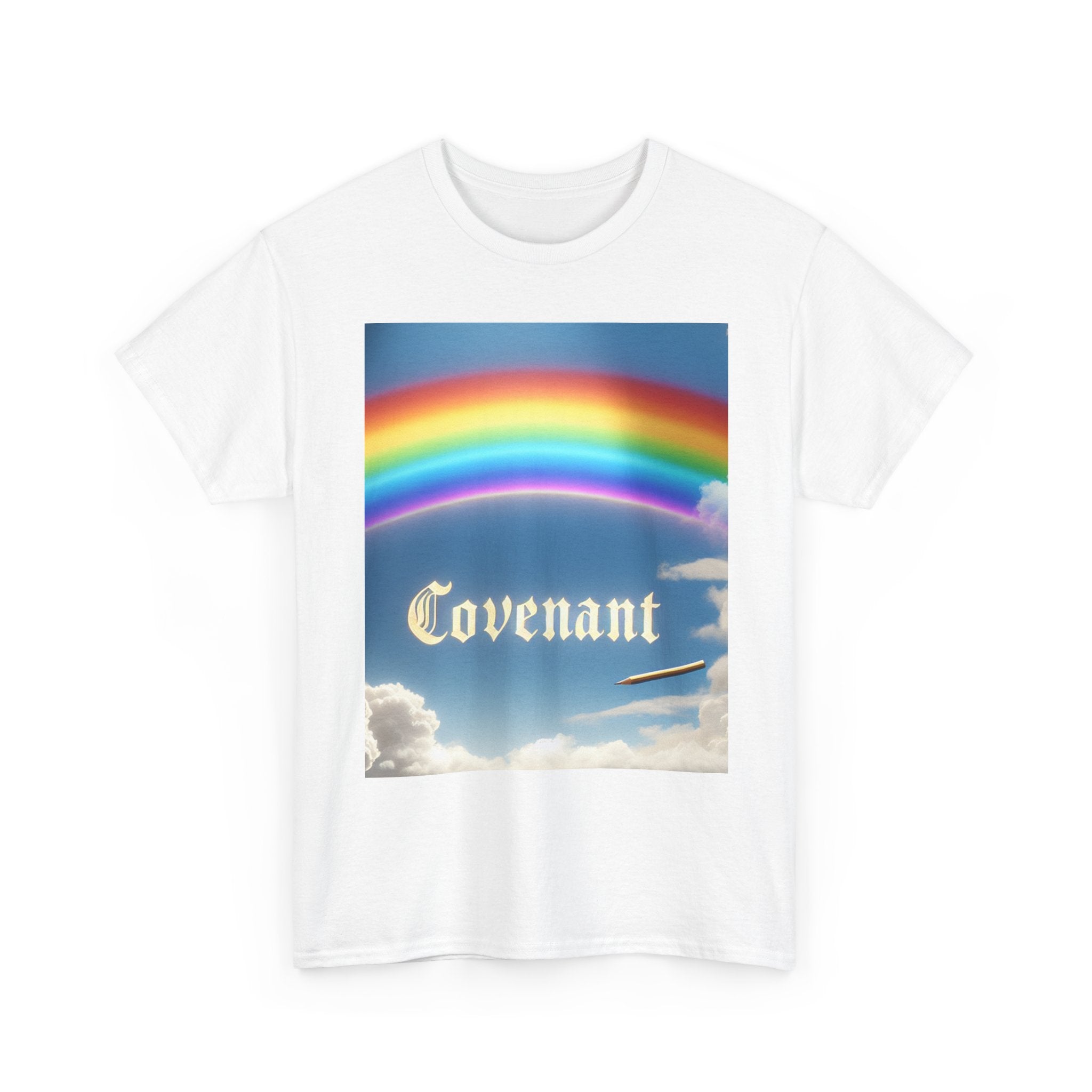 Covenant Rainbow Cotton Tee, Faith Shirt, Rainbow Shirt