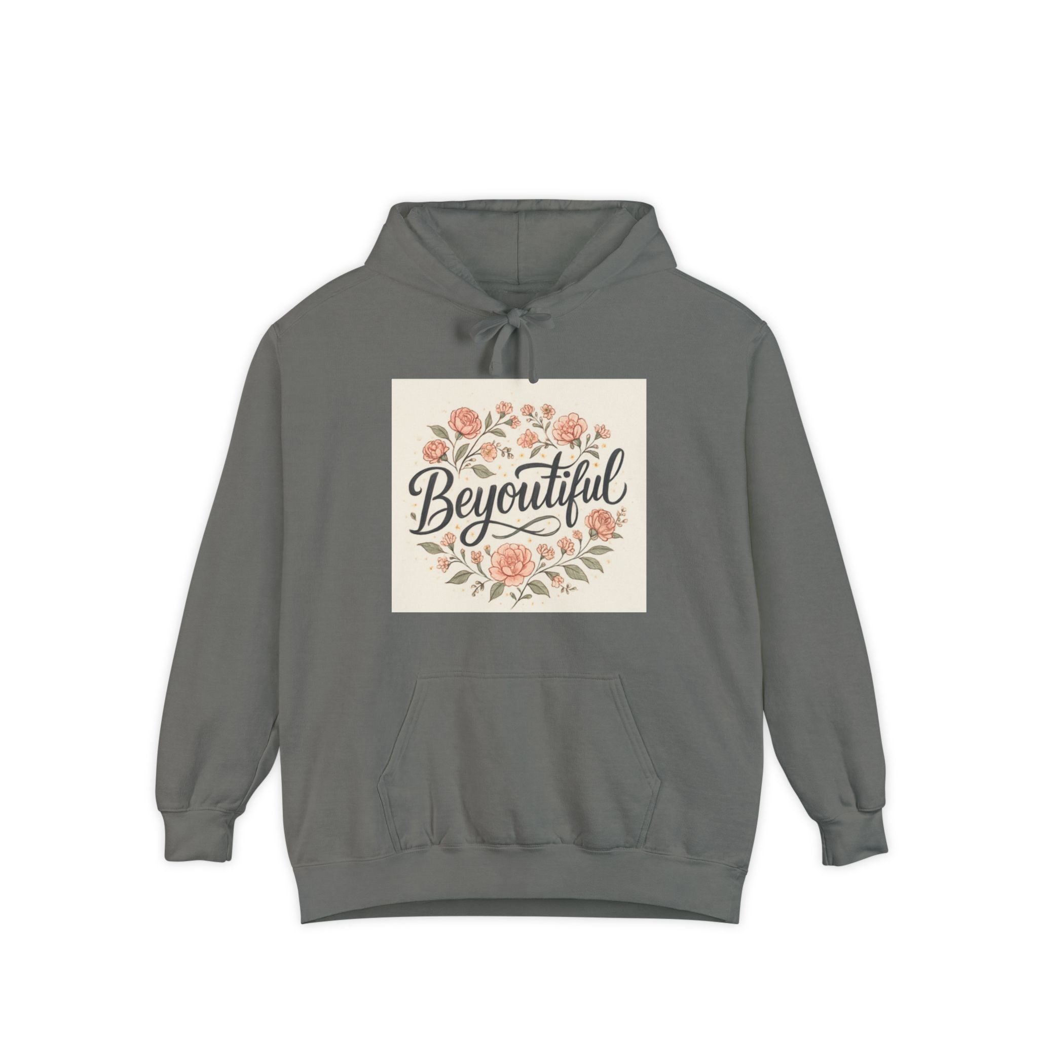Beyoutiful Floral Hoodie, Comfortable Hoodie, Floral Design olive