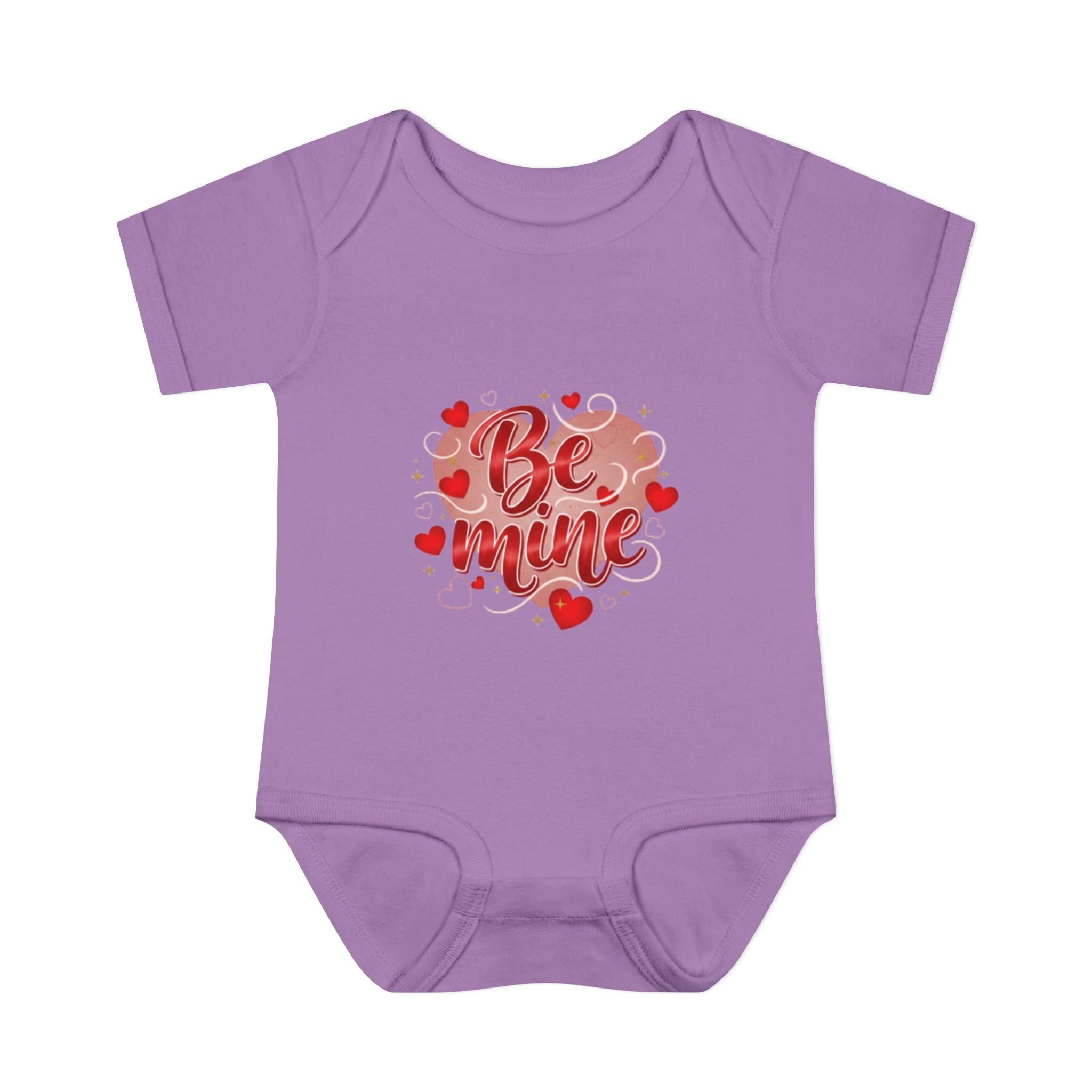 Be Mine Infant Apparel — Love Baby Bodysuit light purple