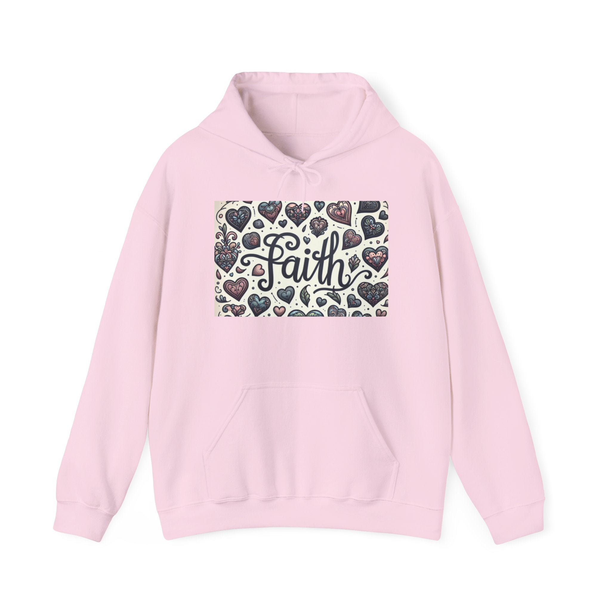christian sweatshirt Faith Heart Hoodie, Cozy Sweatshirt pink