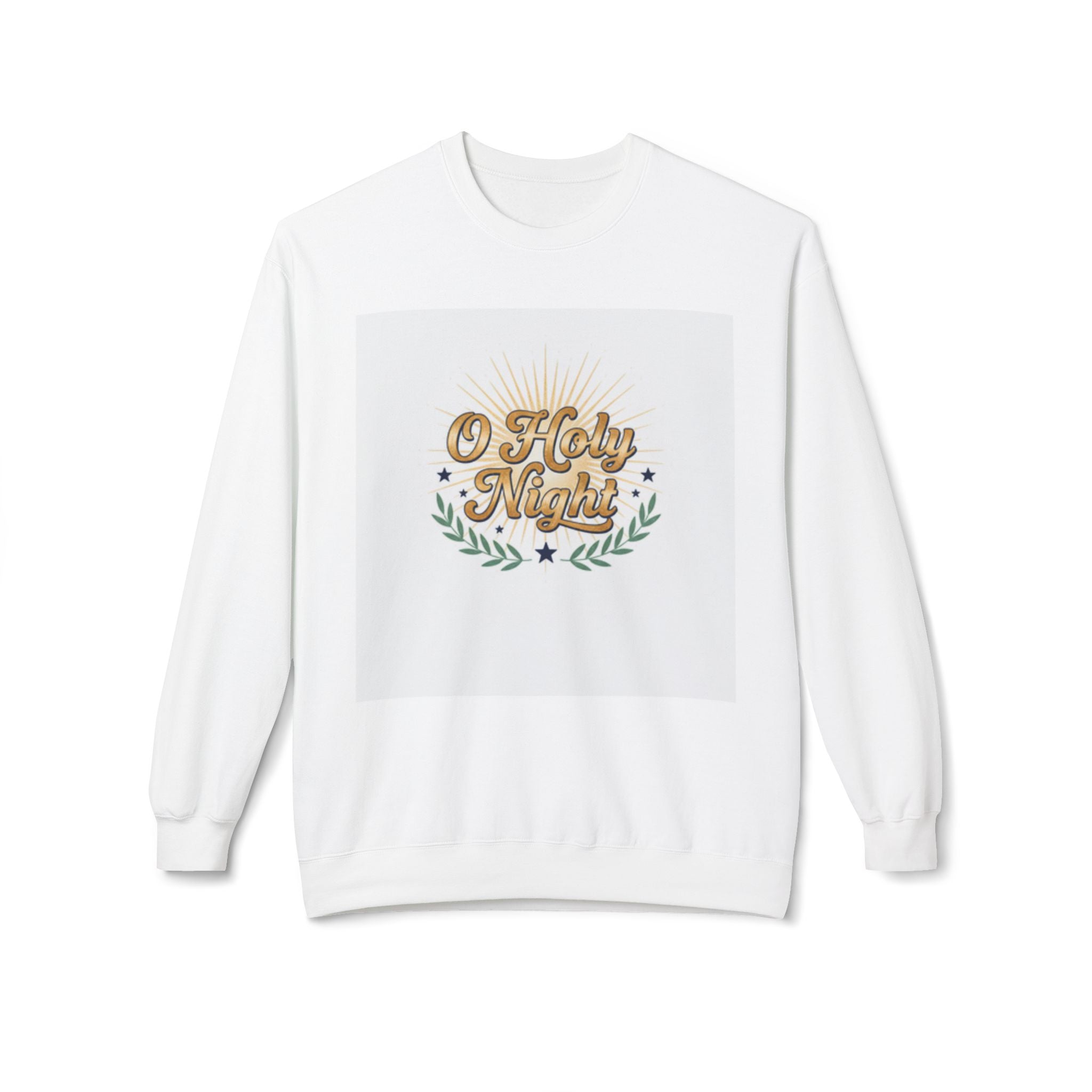 christian sweatshirt O Holy Night Christmas Crewneck Sweatshirt white