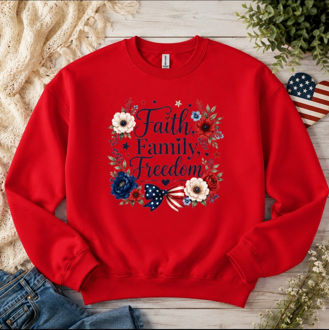 Faith Family Freedom American Sweatshirt