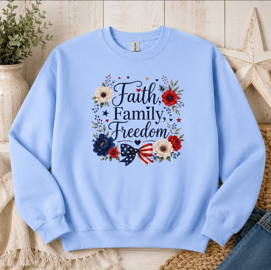 Faith Family Freedom American Sweatshirt