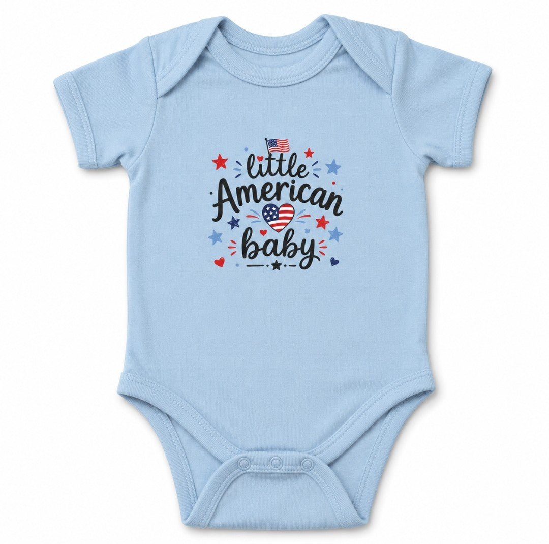 Patriotic Baby Bodysuit — Little American Baby Flag Infant Onesie - faithcovenant