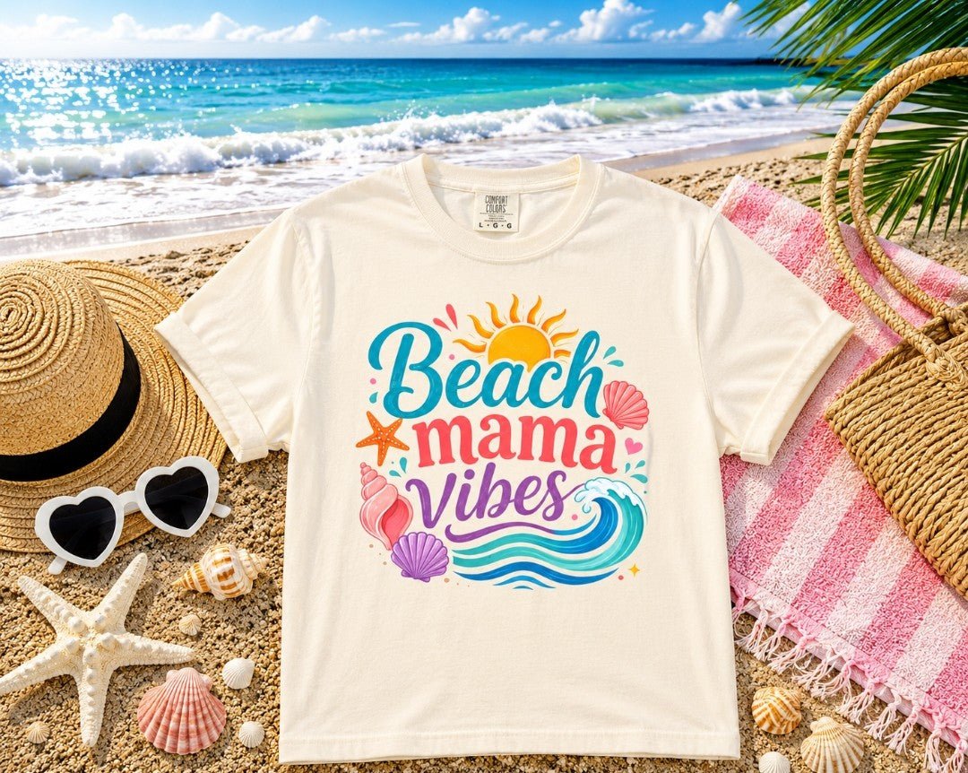 Beach Mama T-Shirt — Women's Coastal Mom Tee - faithcovenant