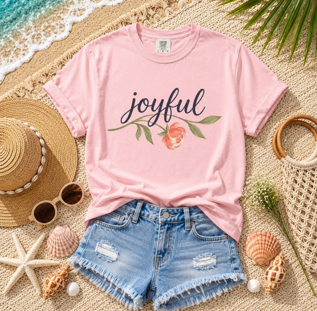 Joyful Flower T-Shirt — Floral Graphic Tee