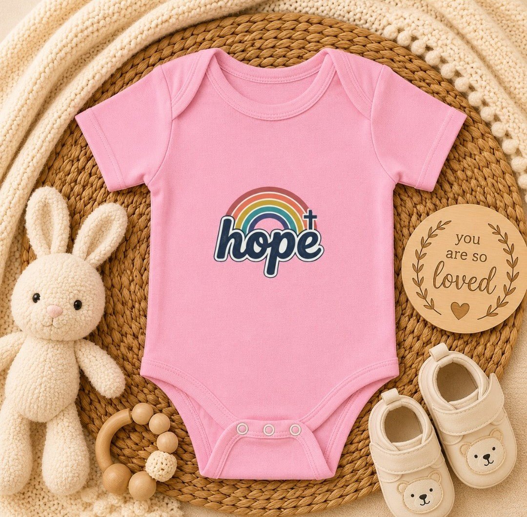 Infant Bodysuit - 'Hope' Rainbow Baby Onesie - faithcovenant