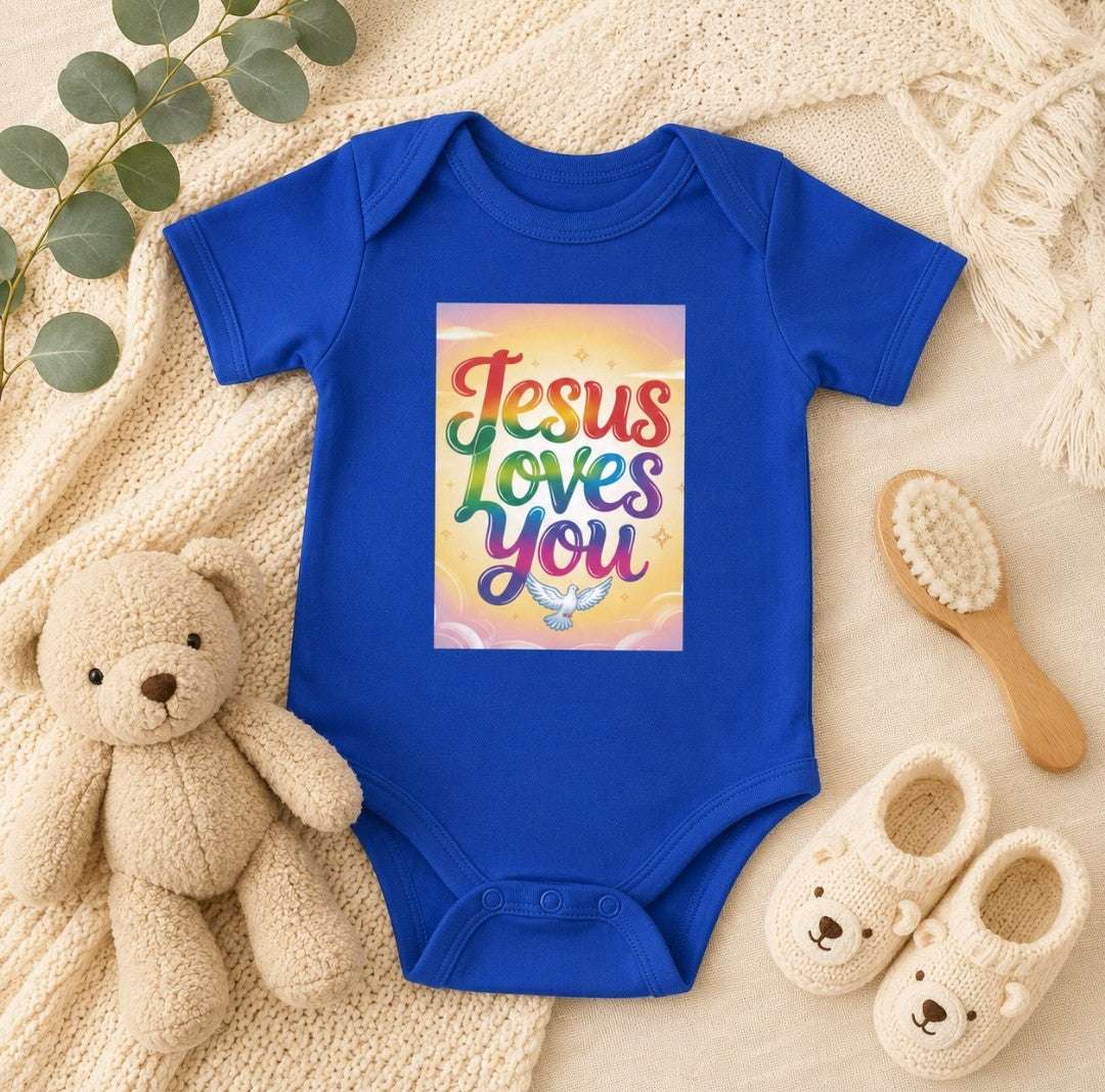 Jesus Loves You Infant Bodysuit, Baby Bodysuit, Cute Onesie