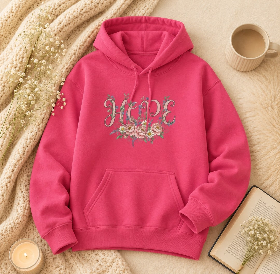 Hope Floral Faith Hoodie — Inspirational Scripture-Inspired Sweatshirt
