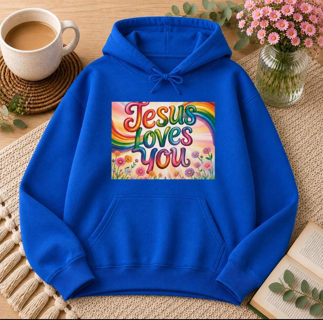 Jesus Loves You Hoodie, Faith Sweatshirt, Faith Hoodie, Christian Apparel - faithcovenant