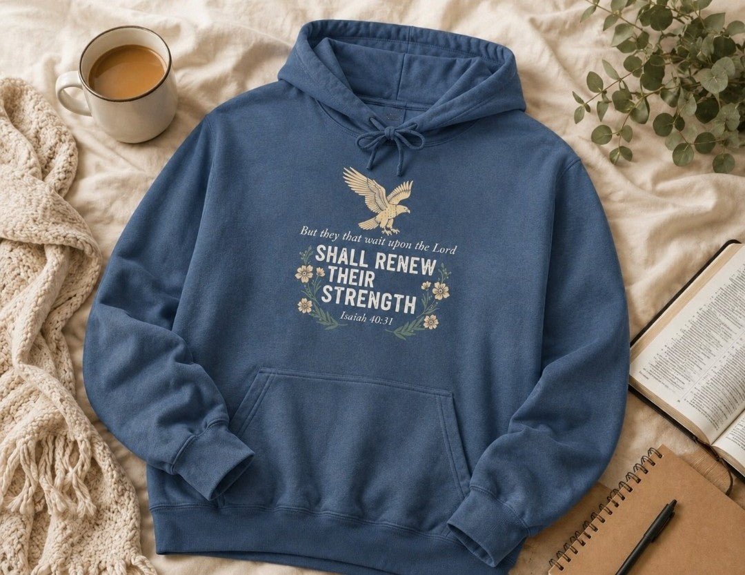 Wait Upon The Lord Hoodie — Isaiah 40:31 Faith Hoodie - faithcovenant