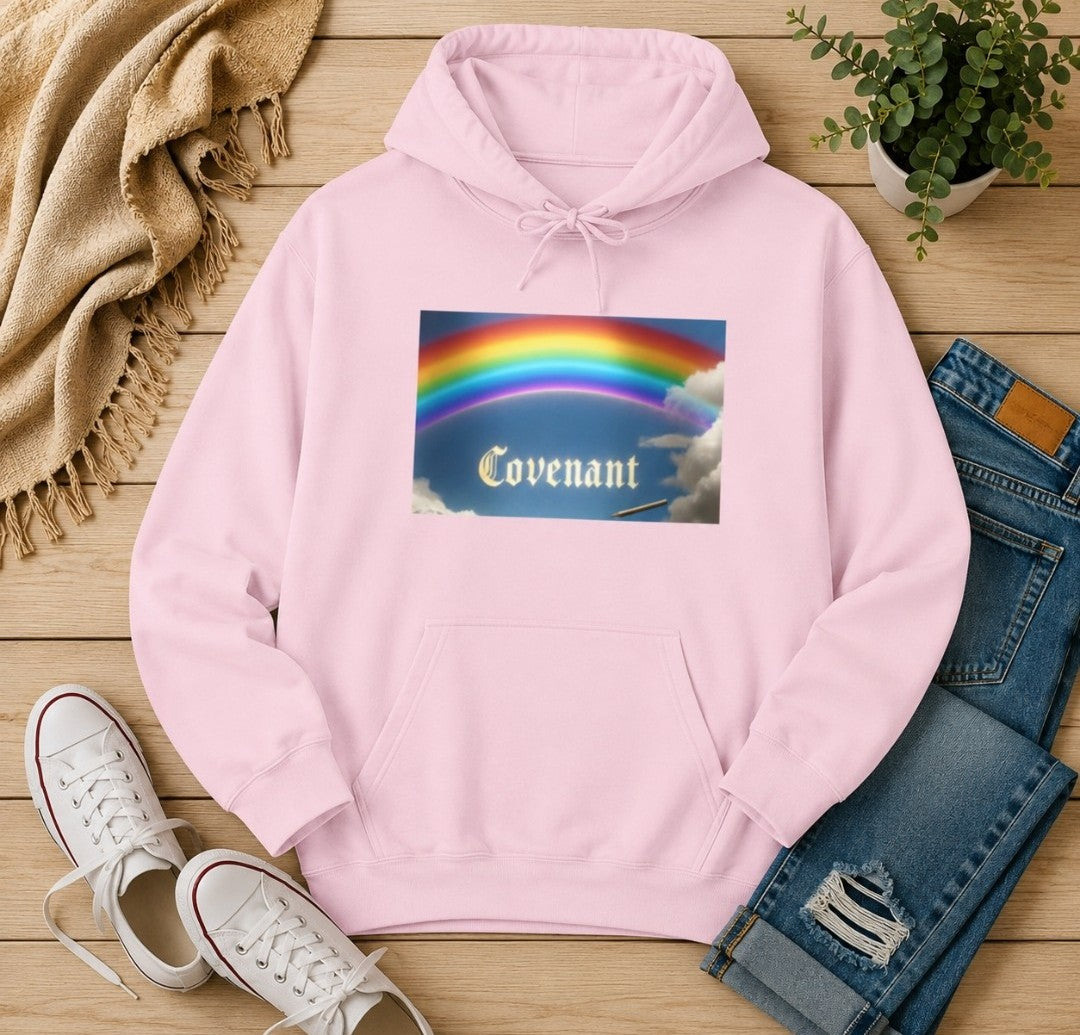 Covenant Rainbow Hoodie, Faith Hoodie, Everyday Wear