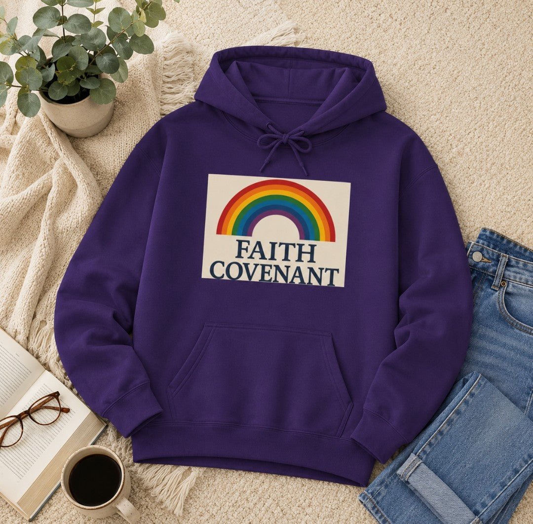 Faith Covenant Hoodie, Rainbow Hoodie, Christian Clothing - faithcovenant