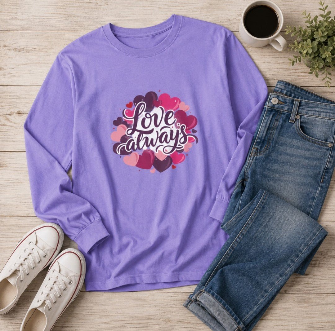Love Always Heart Long Sleeve T-Shirt - faithcovenant
