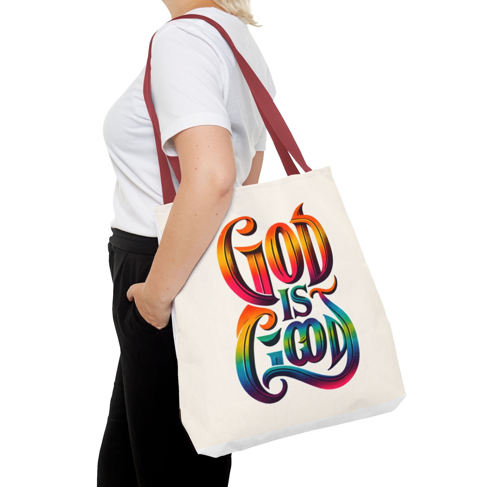 God is Good Tote, Christian Tote, Faith Statement Tote