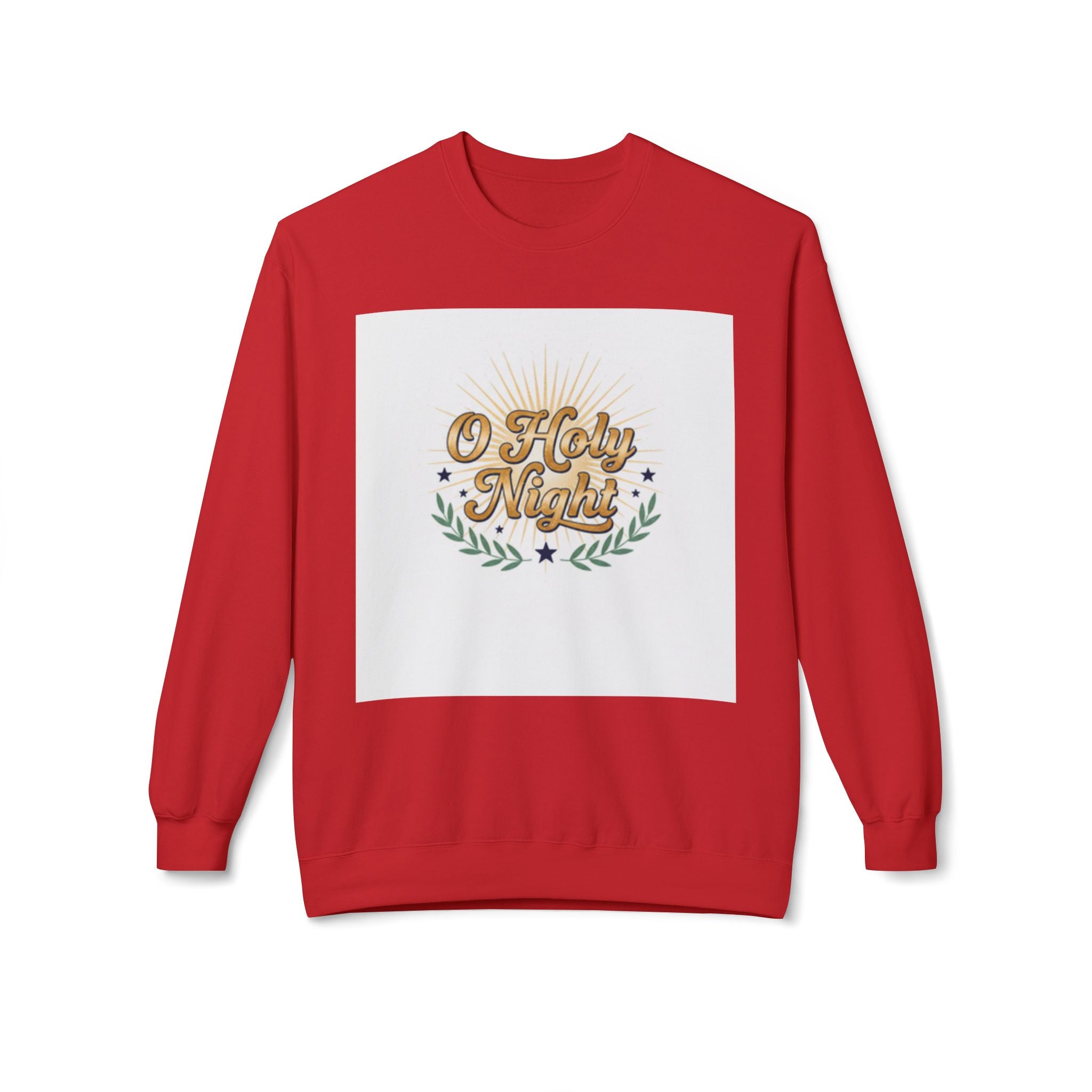 christian sweatshirt O Holy Night Christmas Crewneck Sweatshirt red
