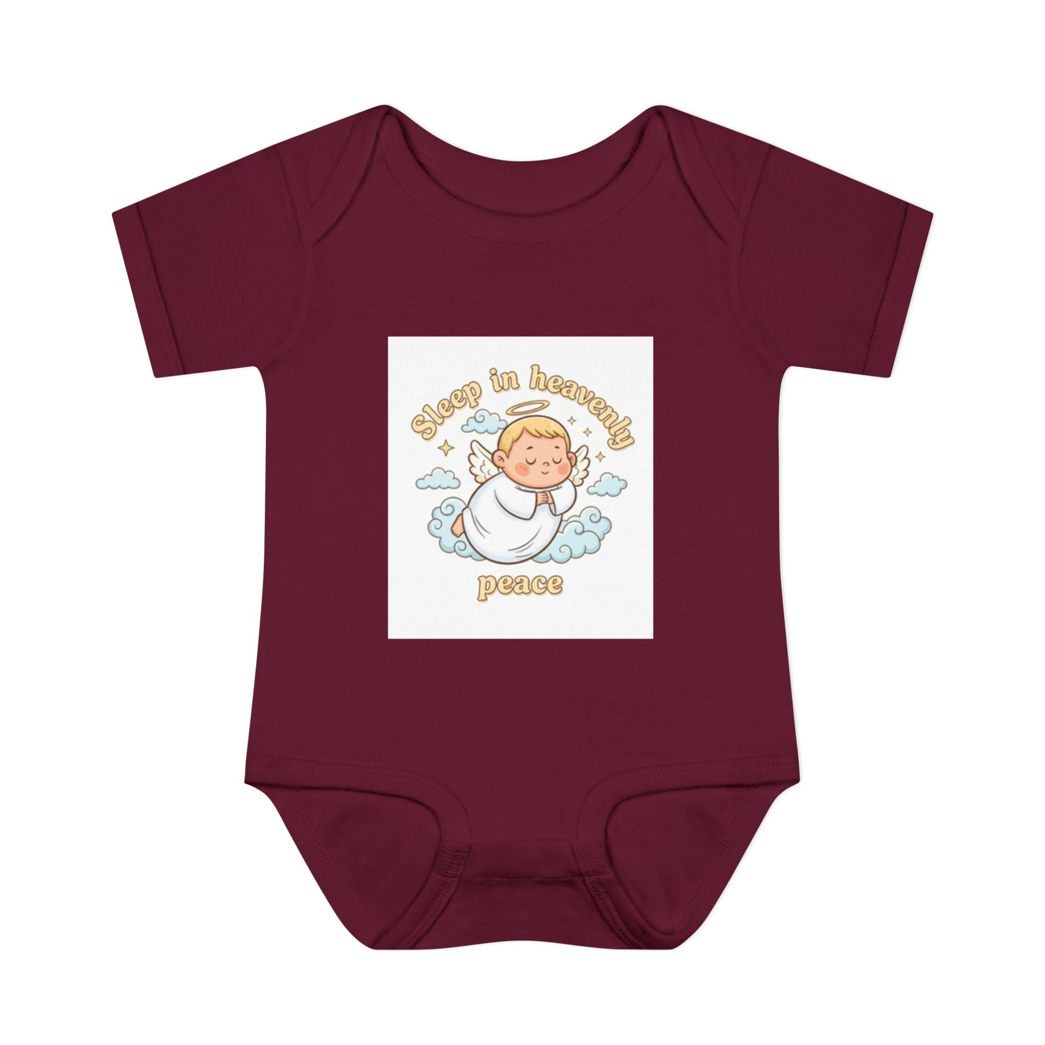 Infant Bodysuit "Sleep in Heavenly Peace" Infant Bodysuit burgundy
