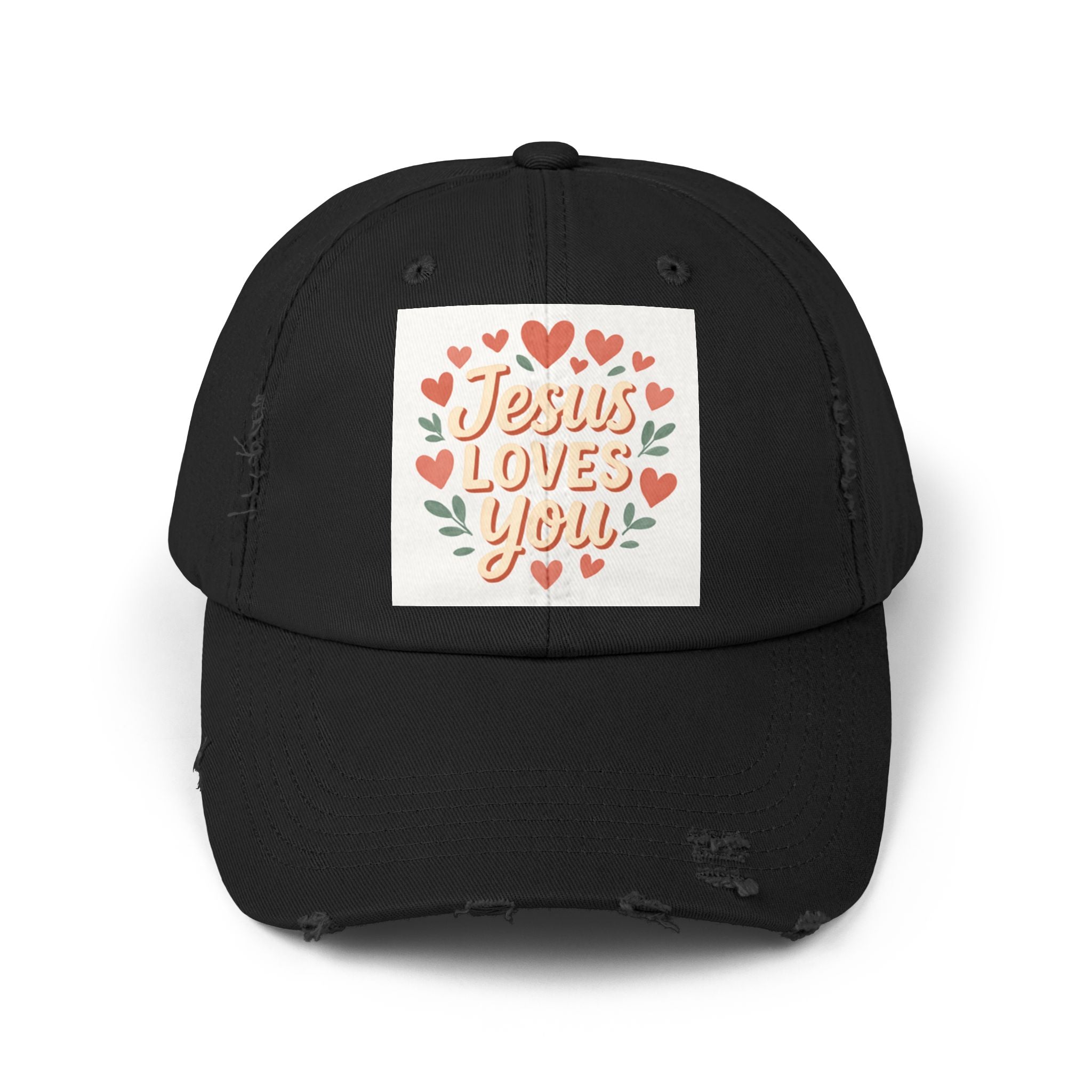 Jesus Loves You Distressed Cap, Vintage Cap, Jesus Apparel