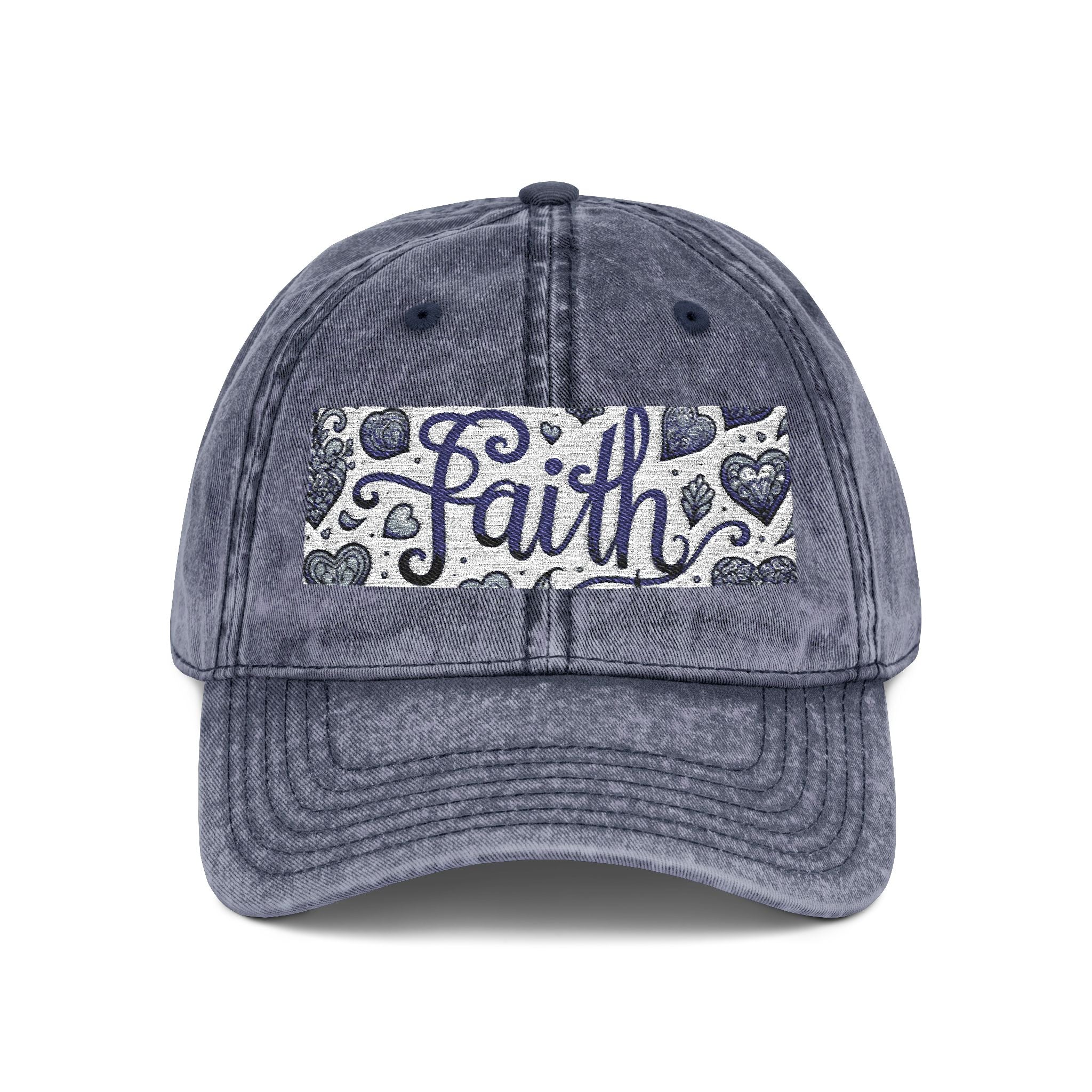 Embroidered Cap - Faith Vintage Design, Faith Apparel, Women's Cap