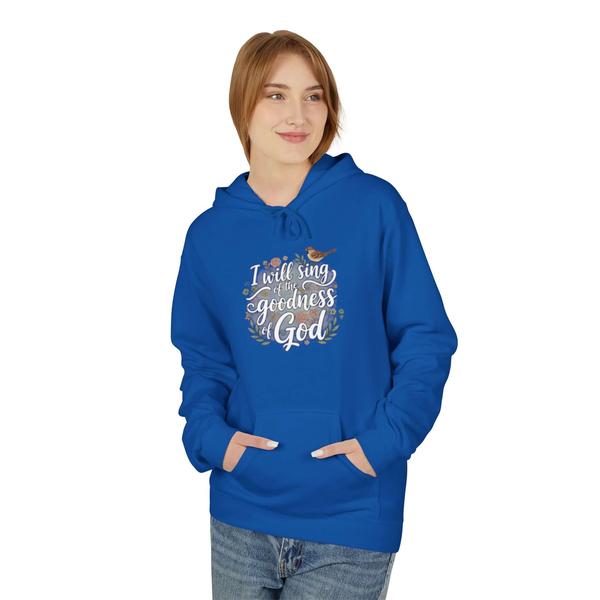 Infant apparel God blue Hoodie Faith-Inspired Midweight Fleece Hoodie