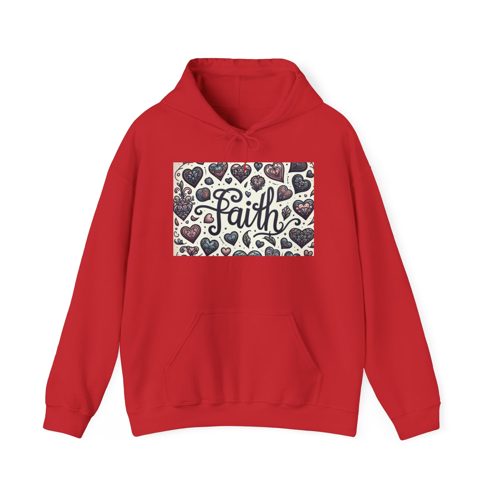 christian sweatshirt Faith Heart Hoodie, Cozy Sweatshirt orange