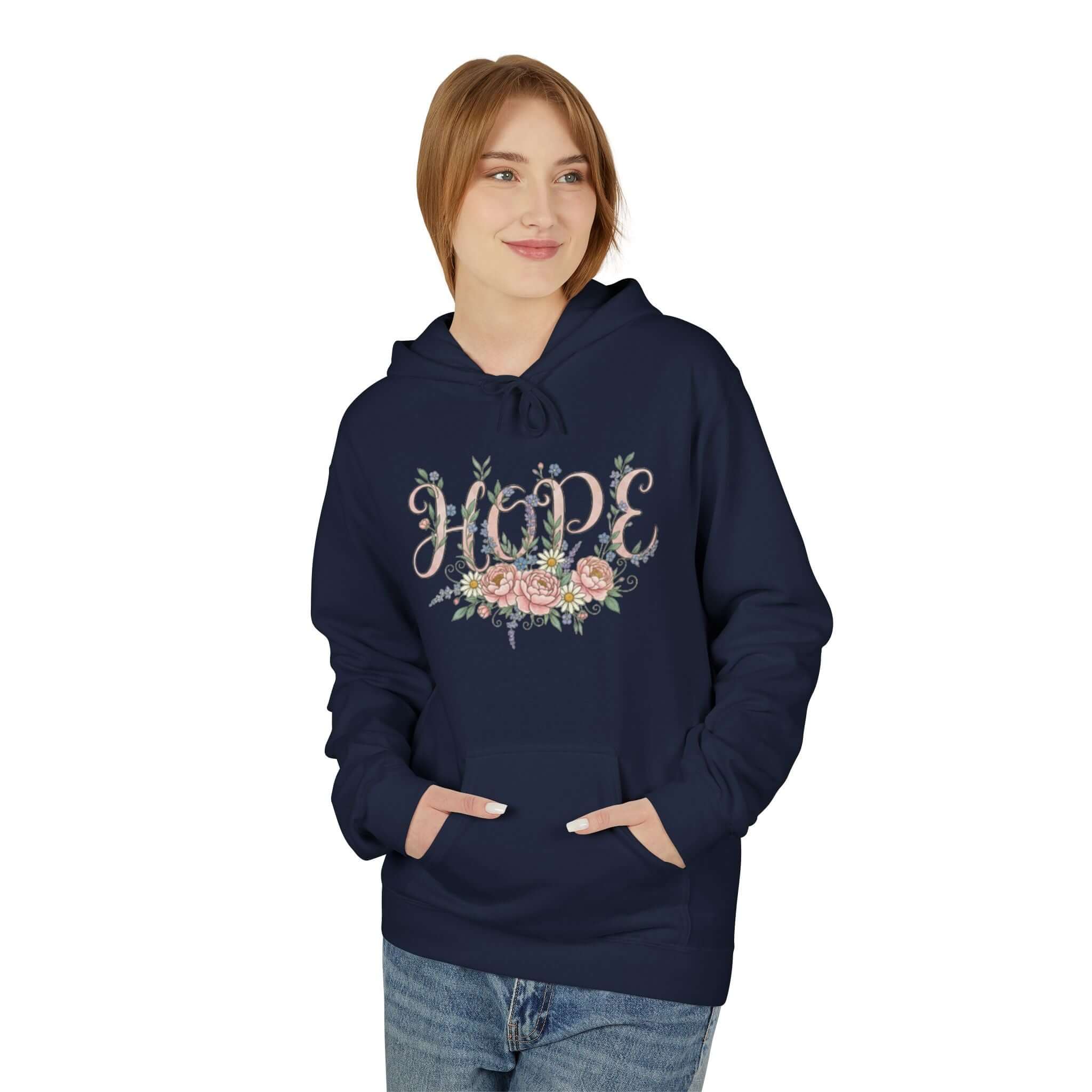 christian sweatshirt bllue Inspirational Scripture-Inspired Sweatshirt