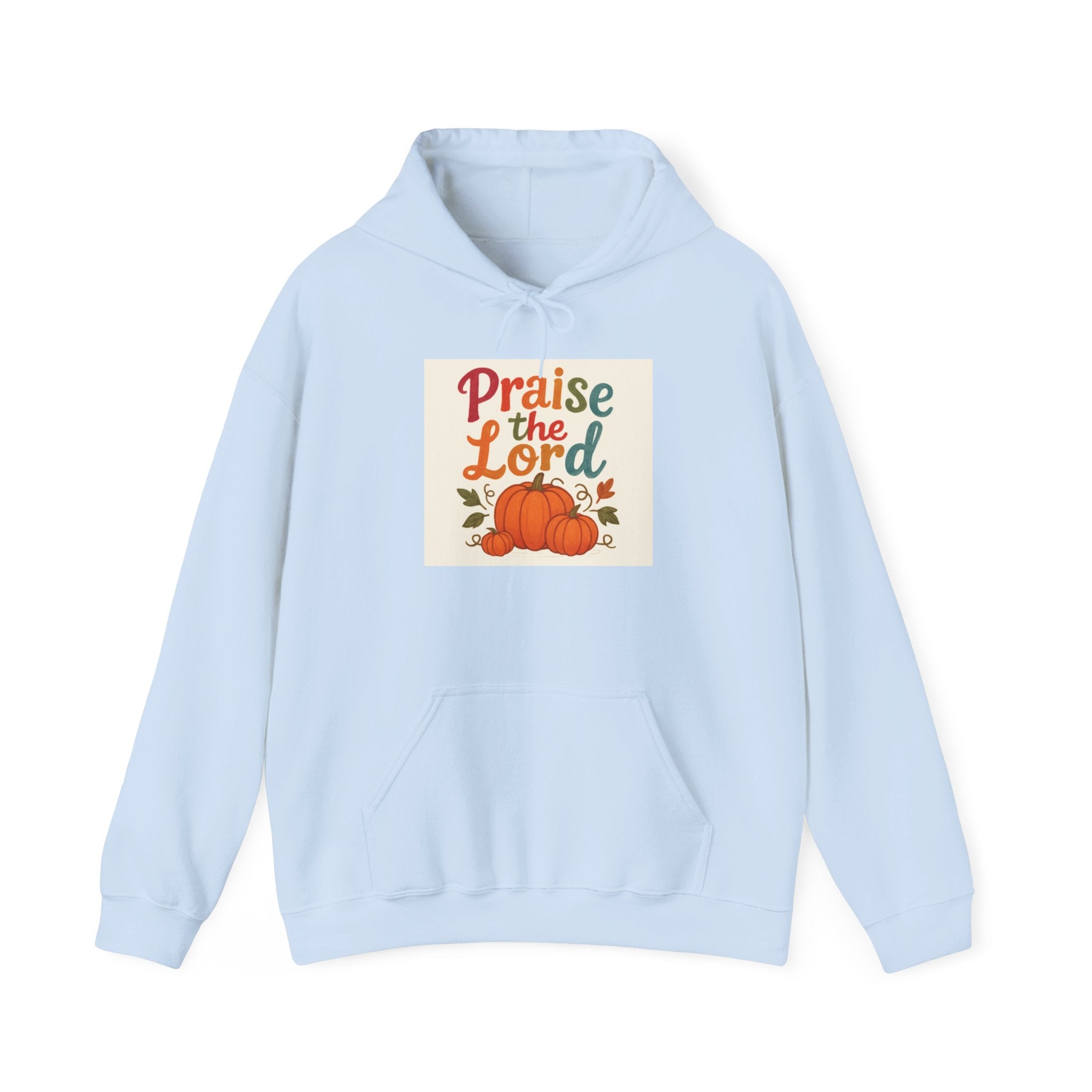 Praise the Lord Hoodie, Pumpkin Design, Fall hoodie Printify