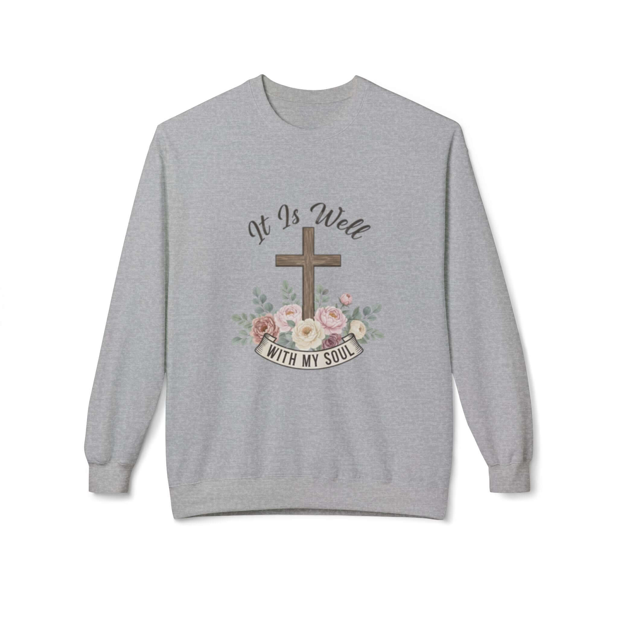 christian sweatshirt gray Easter Christian Crewneck