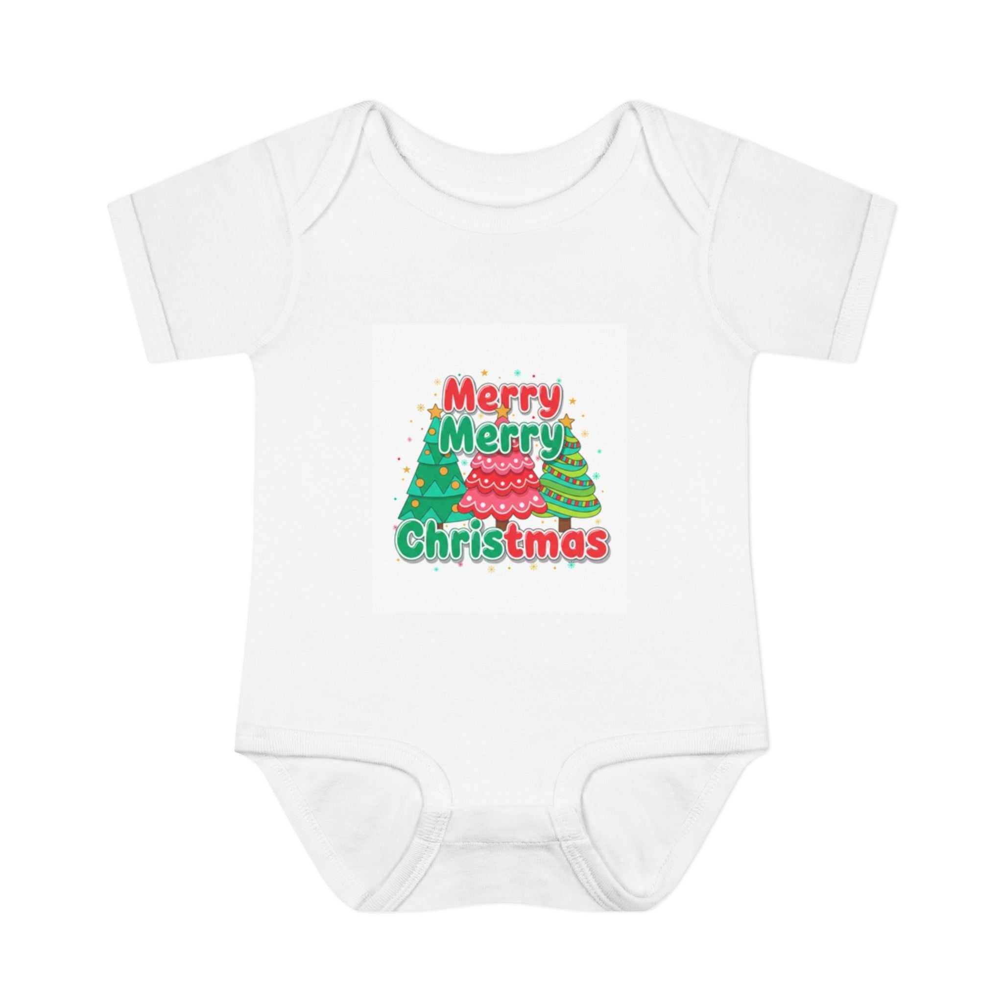 Infant Bodysuit — "Merry Merry Christmas Tree" Holiday Onesie - faithcovenant