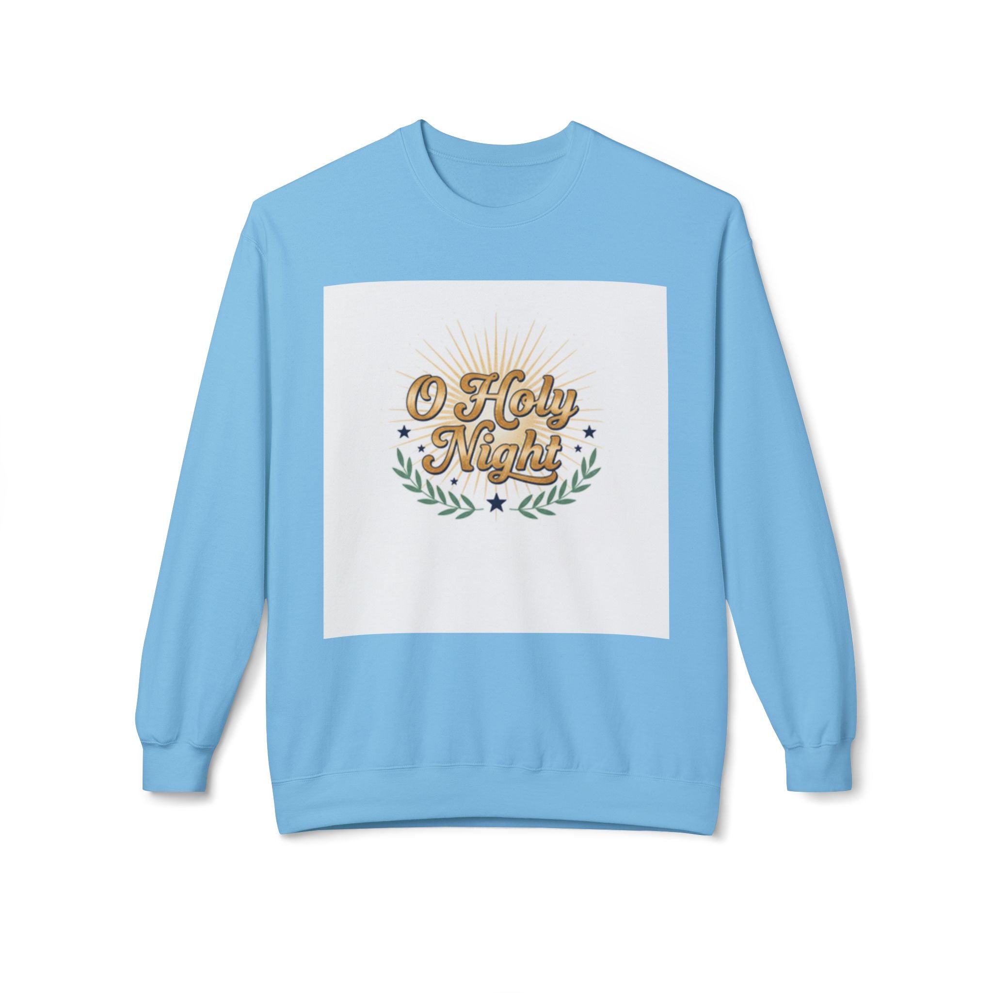 christian sweatshirt O Holy Night Christmas Crewneck Sweatshirt blue