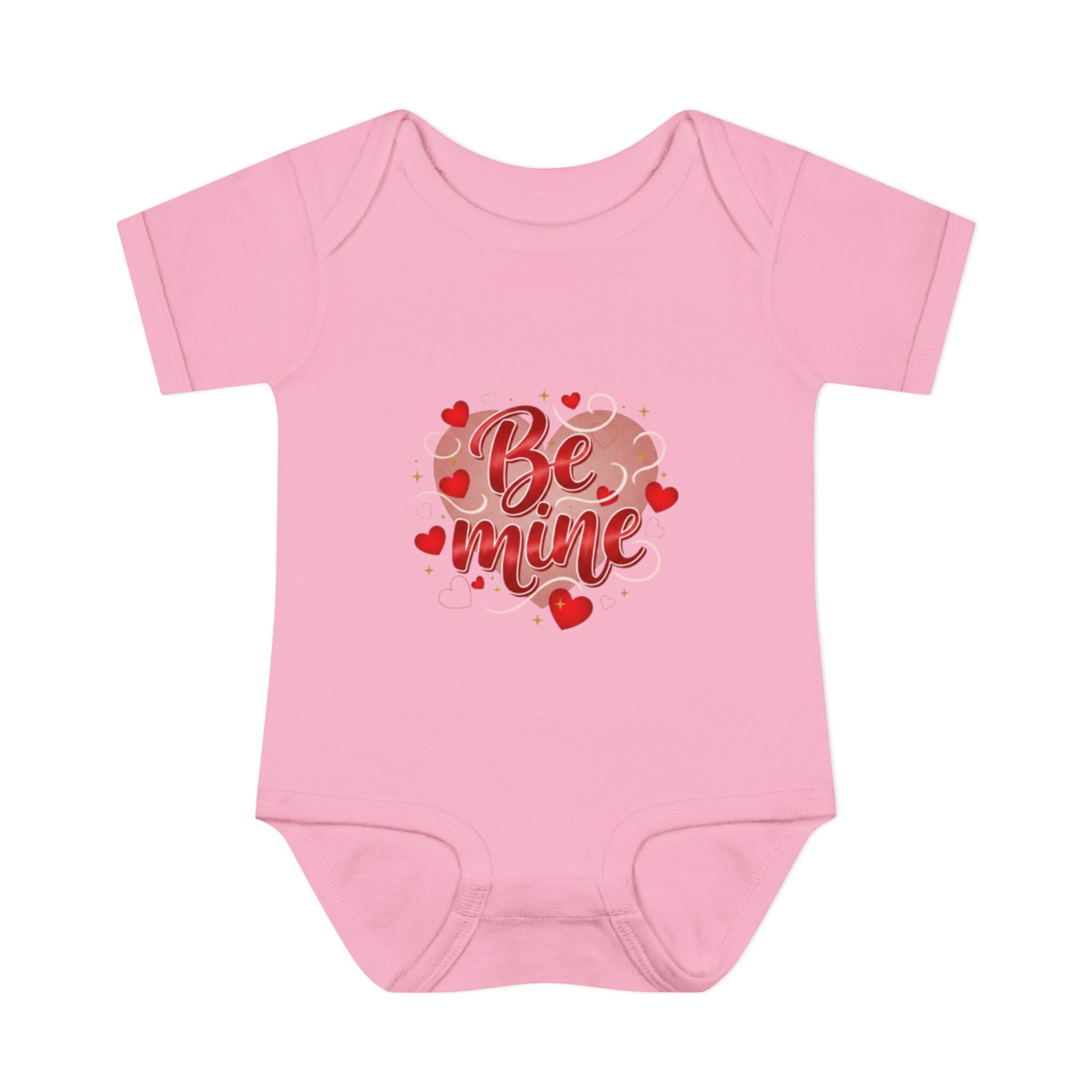 Be Mine Infant Apparel — Love Baby Bodysuit light pink