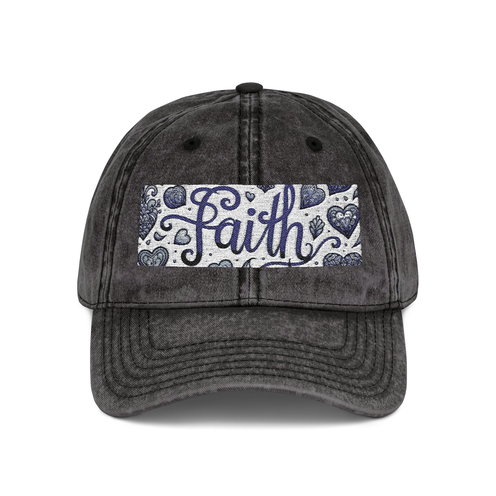 Embroidered Cap - Faith Vintage Design, Faith Apparel, Women's Cap