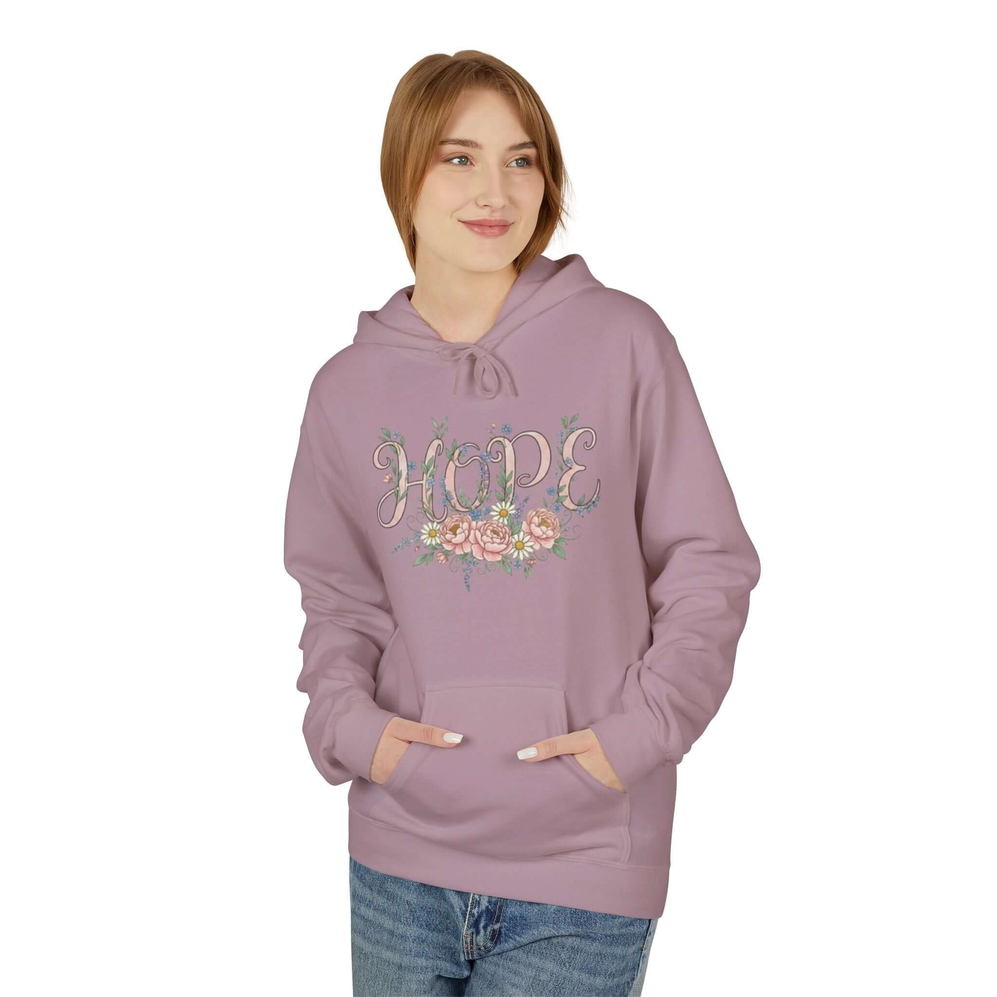 christian sweatshirt ligt purple Inspirational Scripture-Inspired Sweatshirt