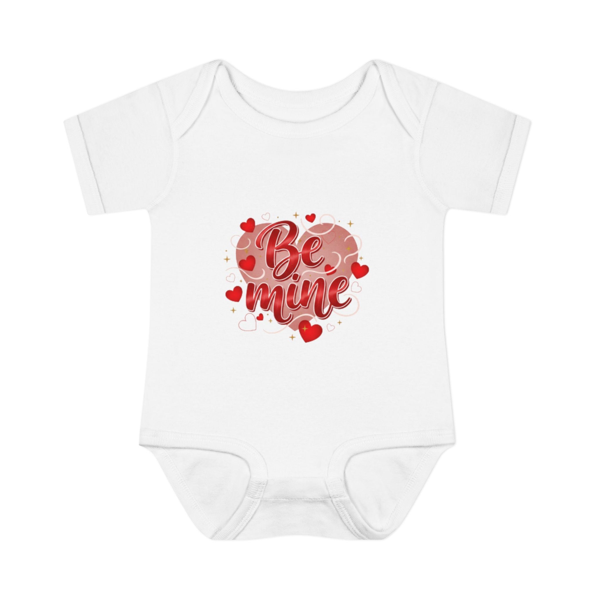 Be Mine Infant Apparel — Love Baby Bodysuit white