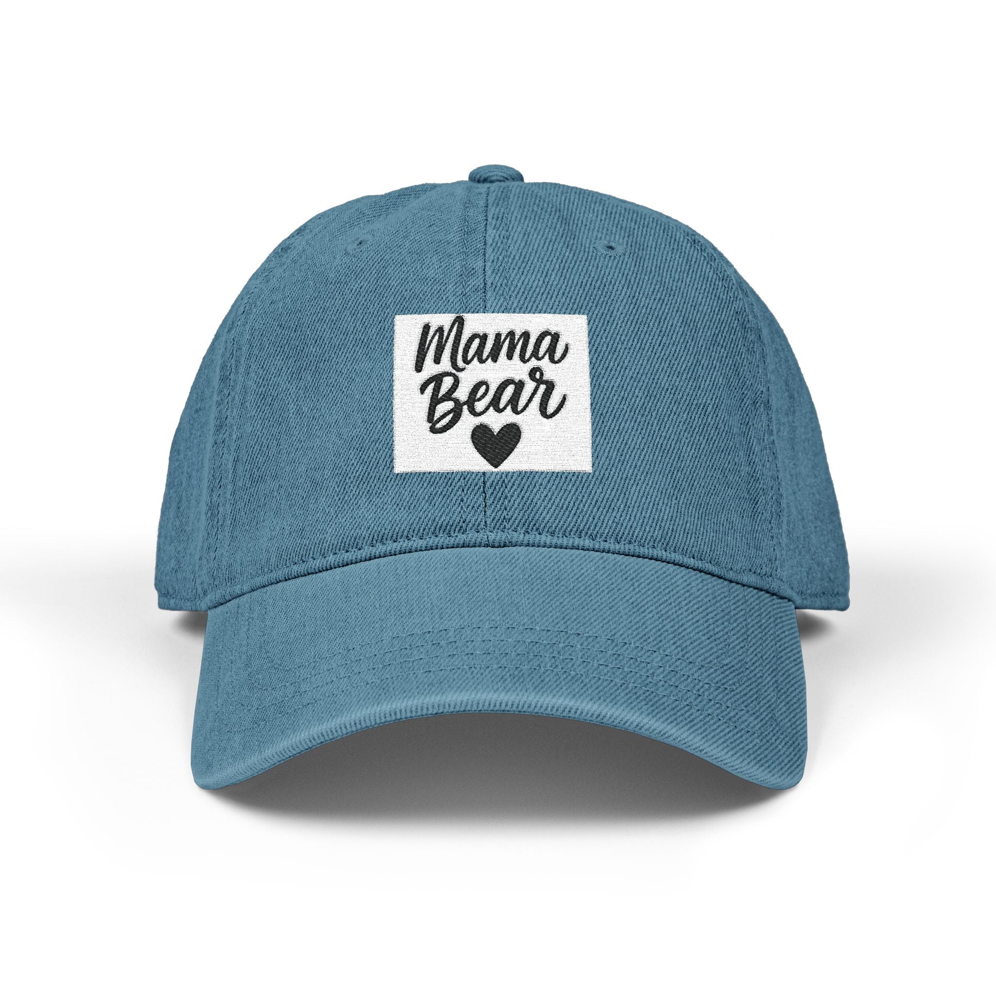 Mama Bear Denim Hat, Embroidered Hat, Denim Cap, Gift for Mom