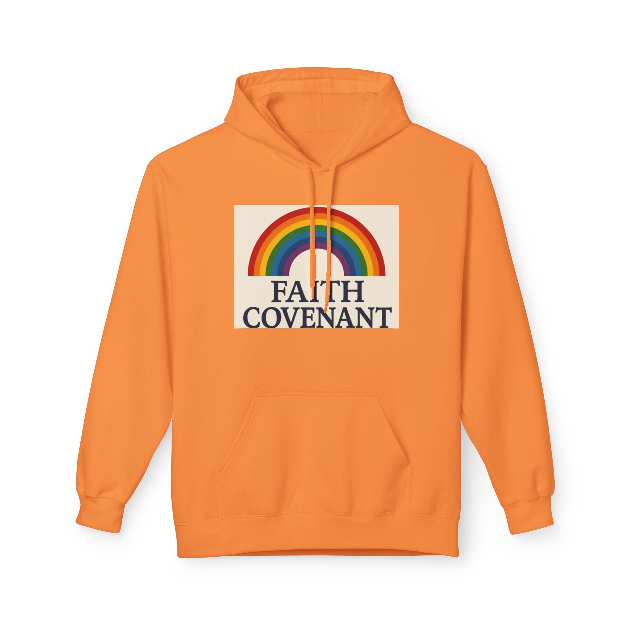 Faith Covenant Hoodie Rainbow Hoodie Christian Clothing orange